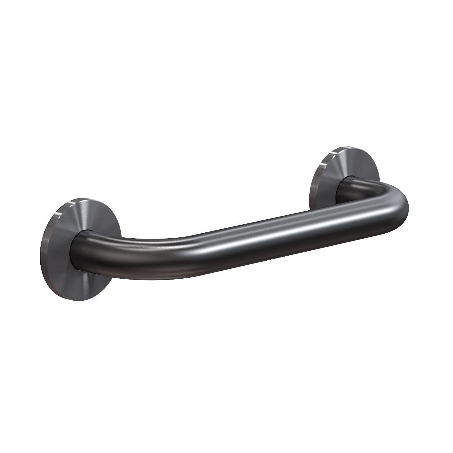 Wandmontierter Haltegriff in Schwarz gebürstet – 30 cm moderner Stützgriff für Badkomfort