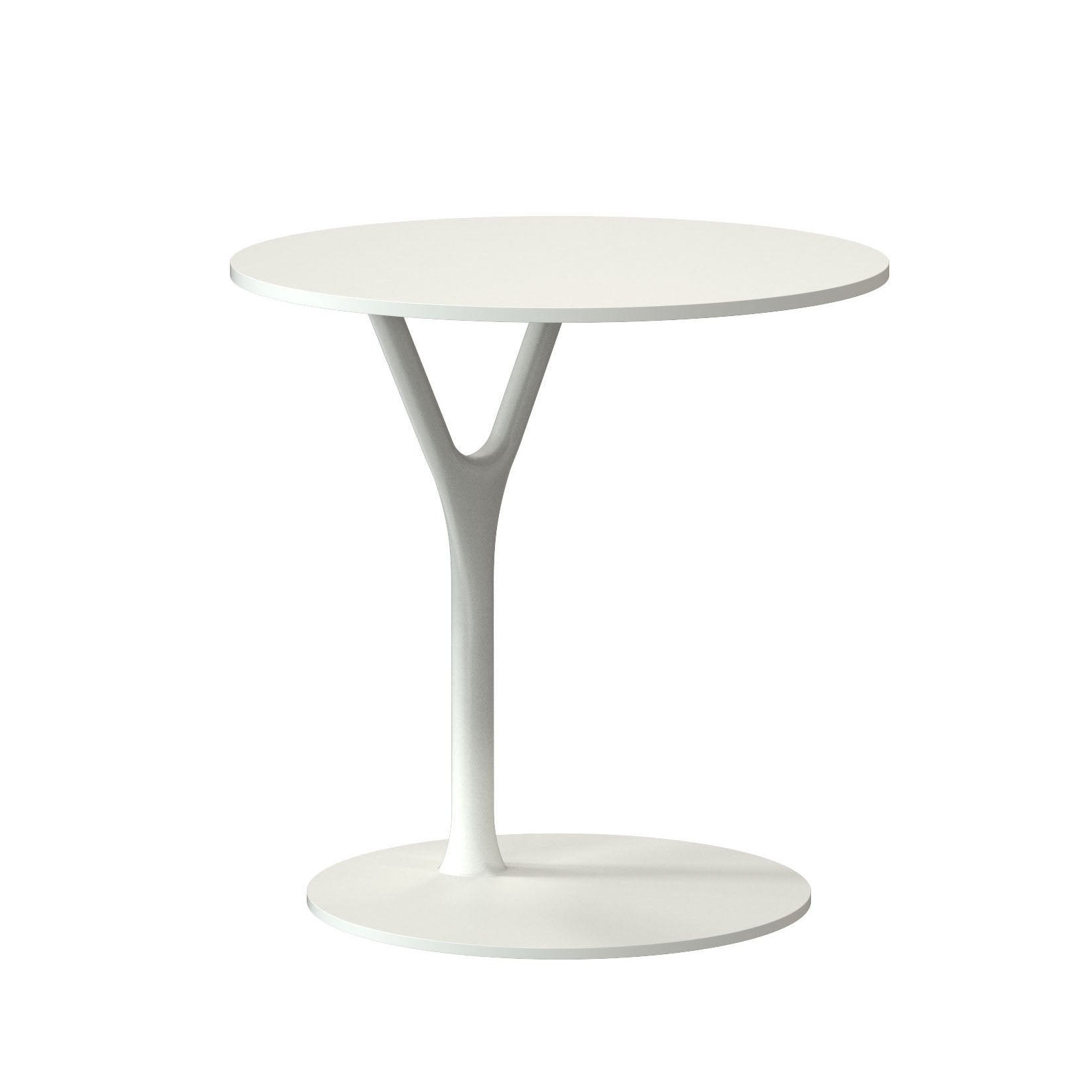 Moderner Beistelltisch in Weiß matt von Frost Denmark – elegante, funktionale Ablagefläche neben Badewanne oder Sessel, ausgezeichnet mit Red Dot Award.