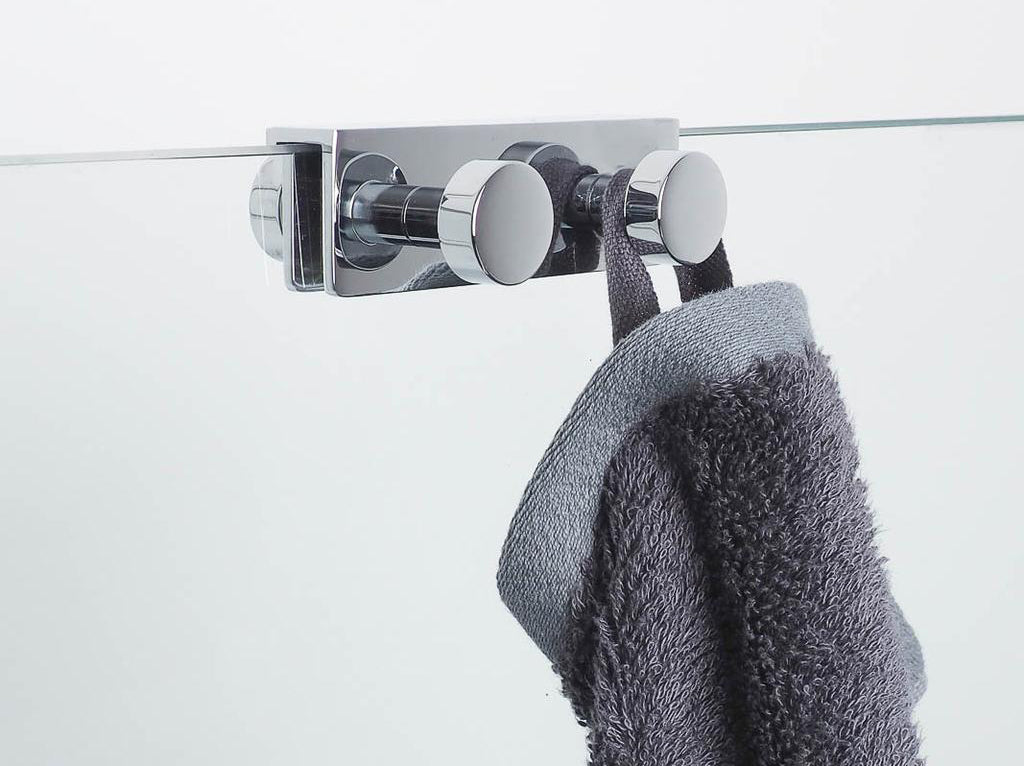 Hochwertige Hakenleiste in Chrom von Giese Manufaktur, Artikelnummer 31948-02, ideal für elegantes Badezimmer-Design.