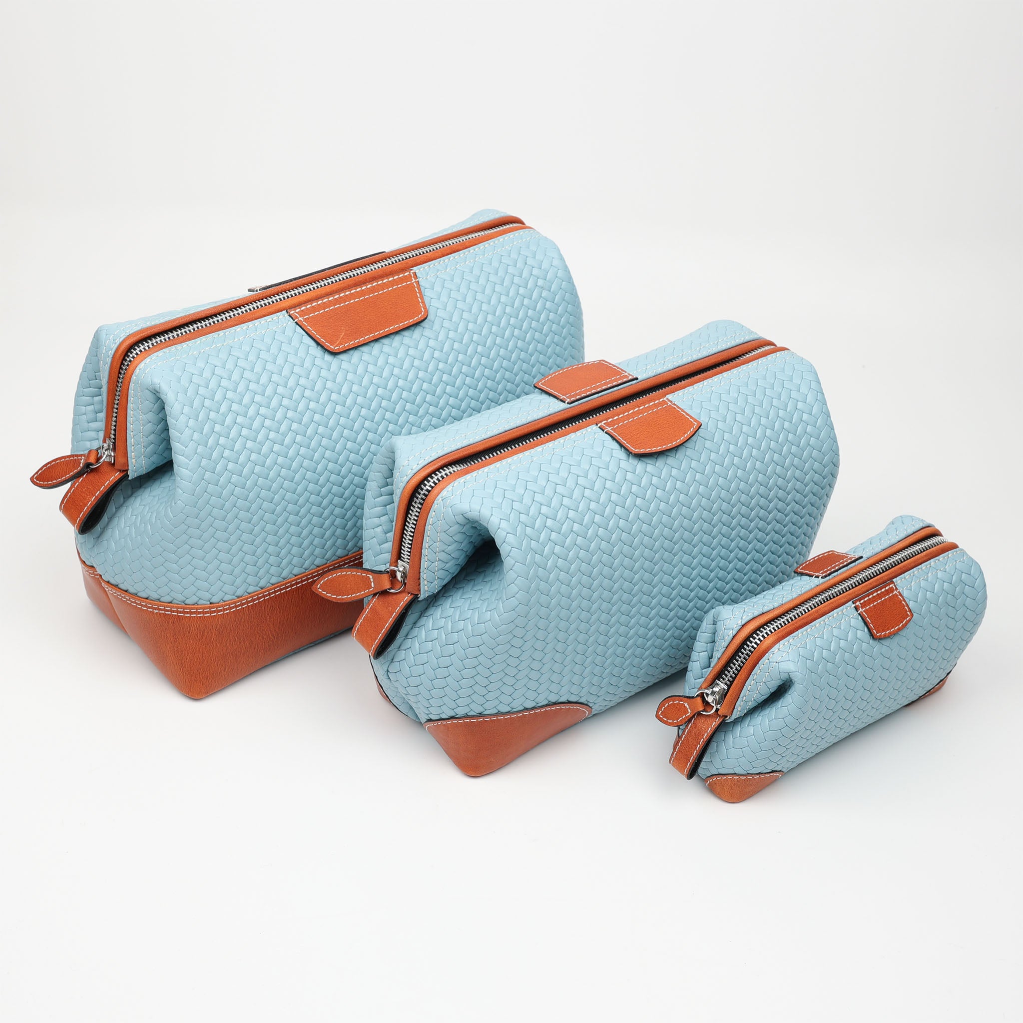 Kosmetiktasche Mousetrap (S) - hellblau/ coxorange