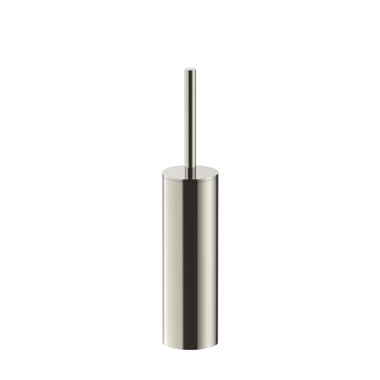 Hochwertige WC-Bürste im Polished-Nickel-PVD-Finish, stilvolles Badzubehör für das Gäste-WC, Teil der exklusiven Kollektion von Fantini.