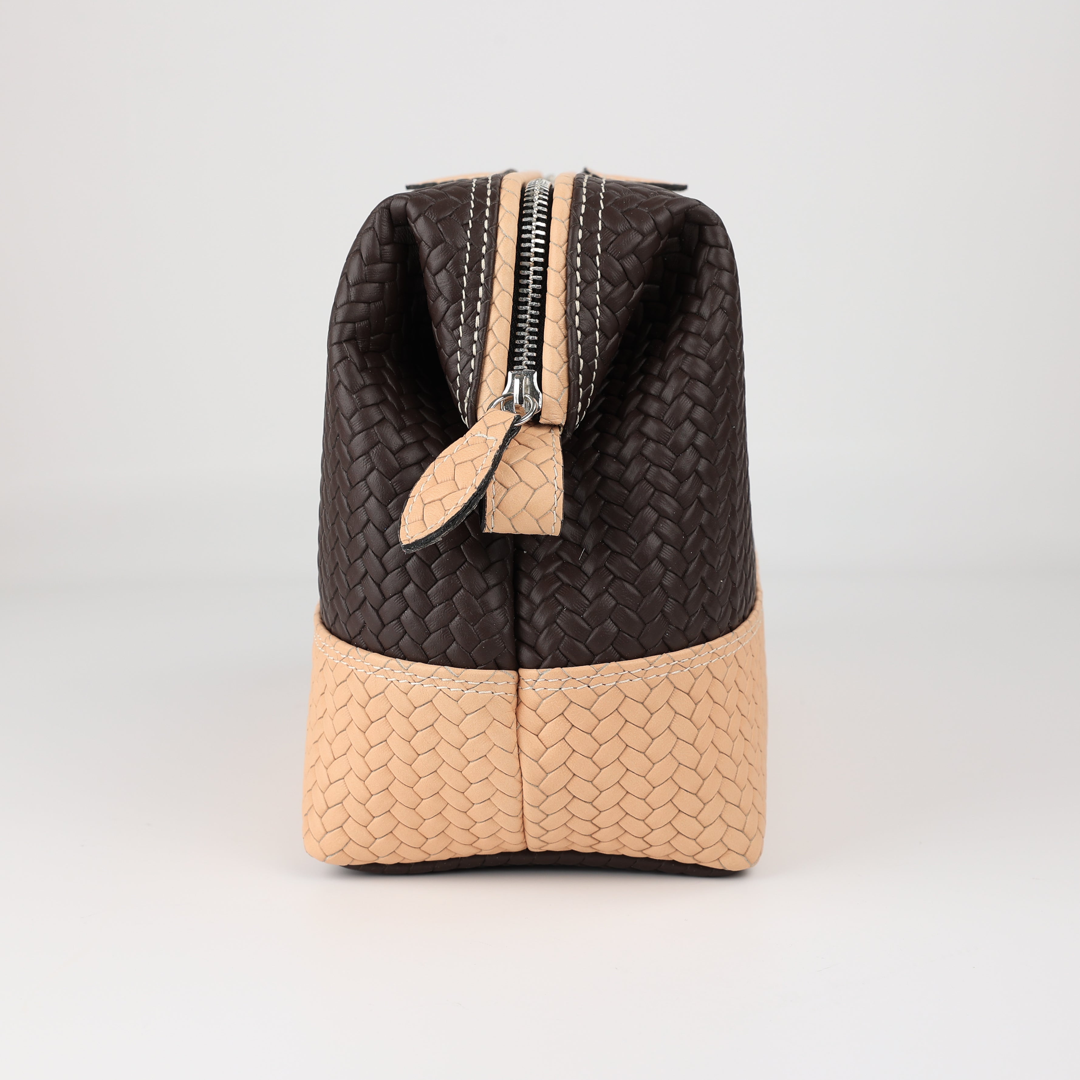 Toiletry Bag Mousetrap High (L) - dark brown/ sand