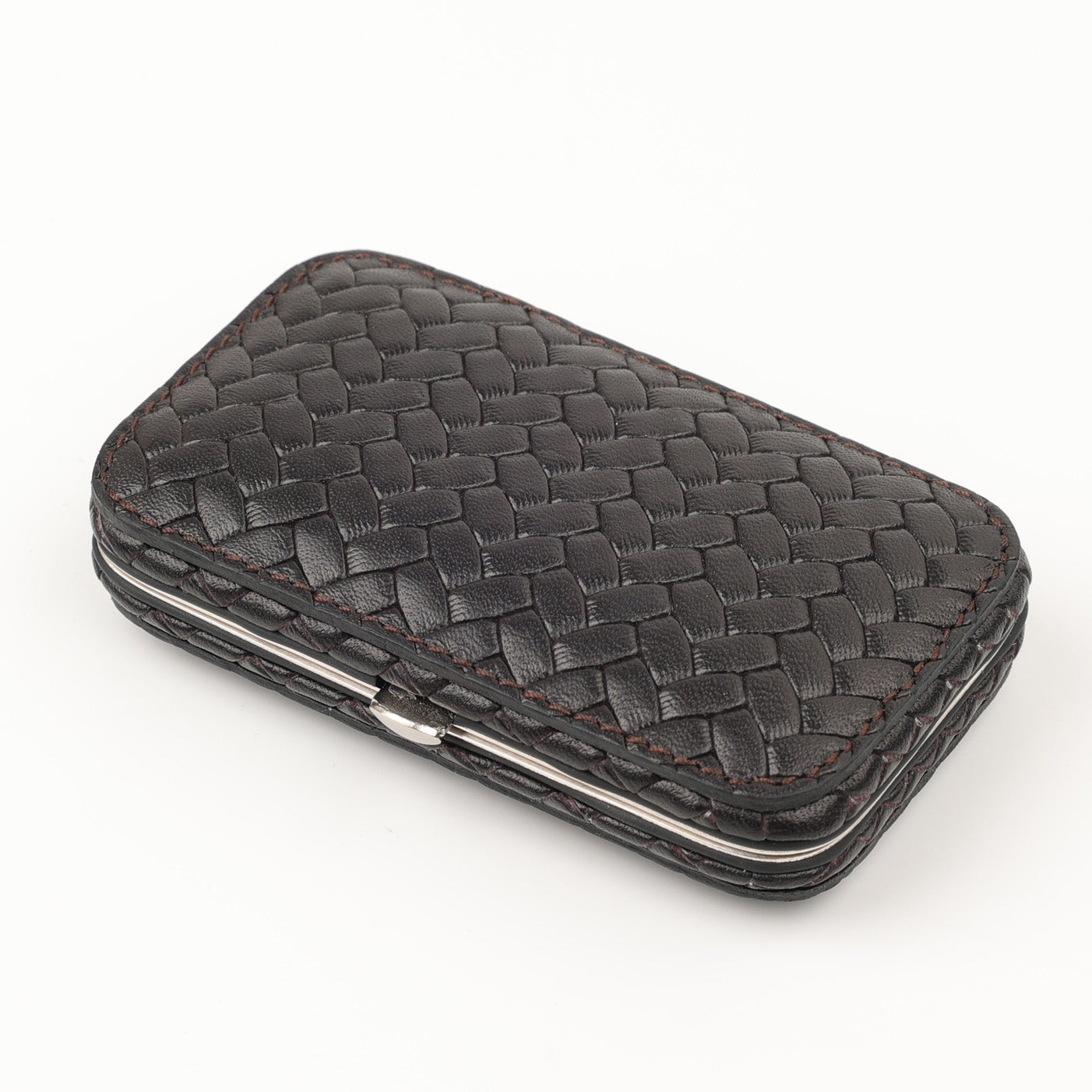 Small Manicure Case 5-Piece - Frame (M) - Dark Brown Braided