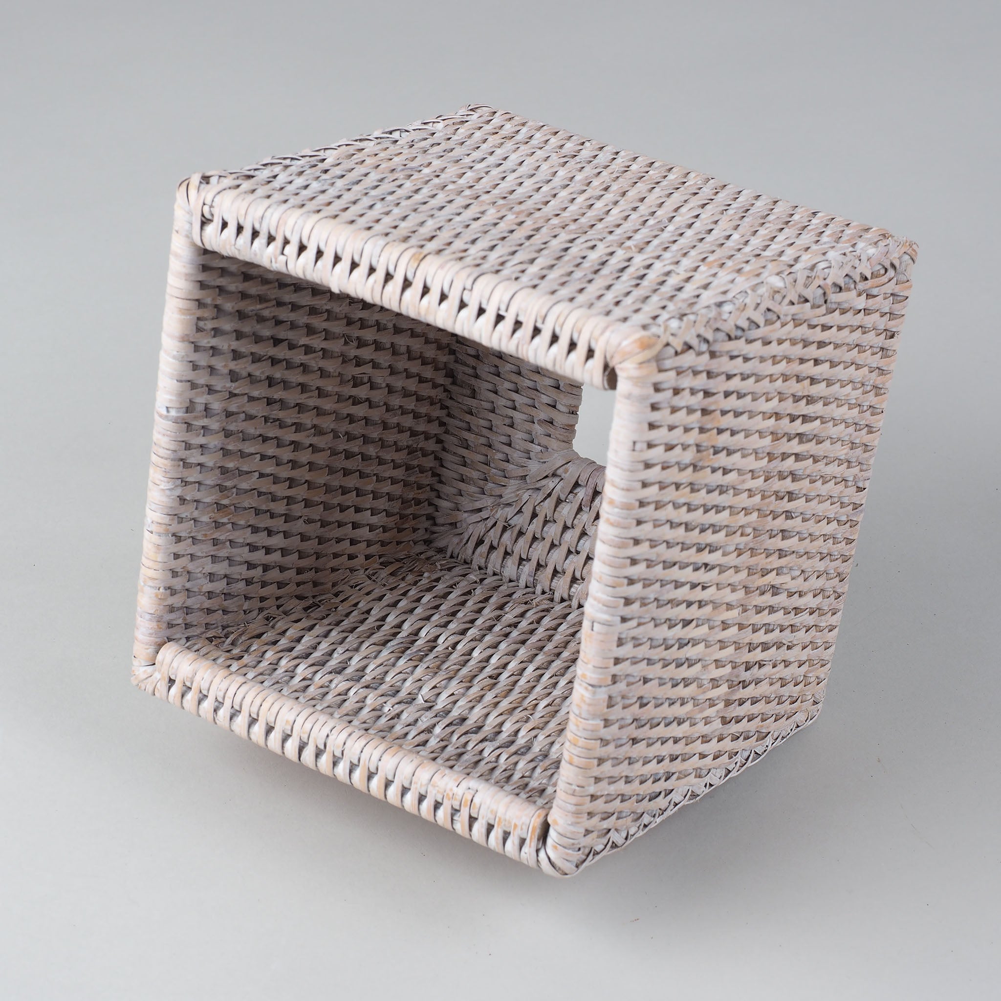 Elegante Kosmetiktuchbox in hellem Rattan-Design, passend für alle gängigen Papiertuchpackungen, Decor Walther Basket, dasfeinebad