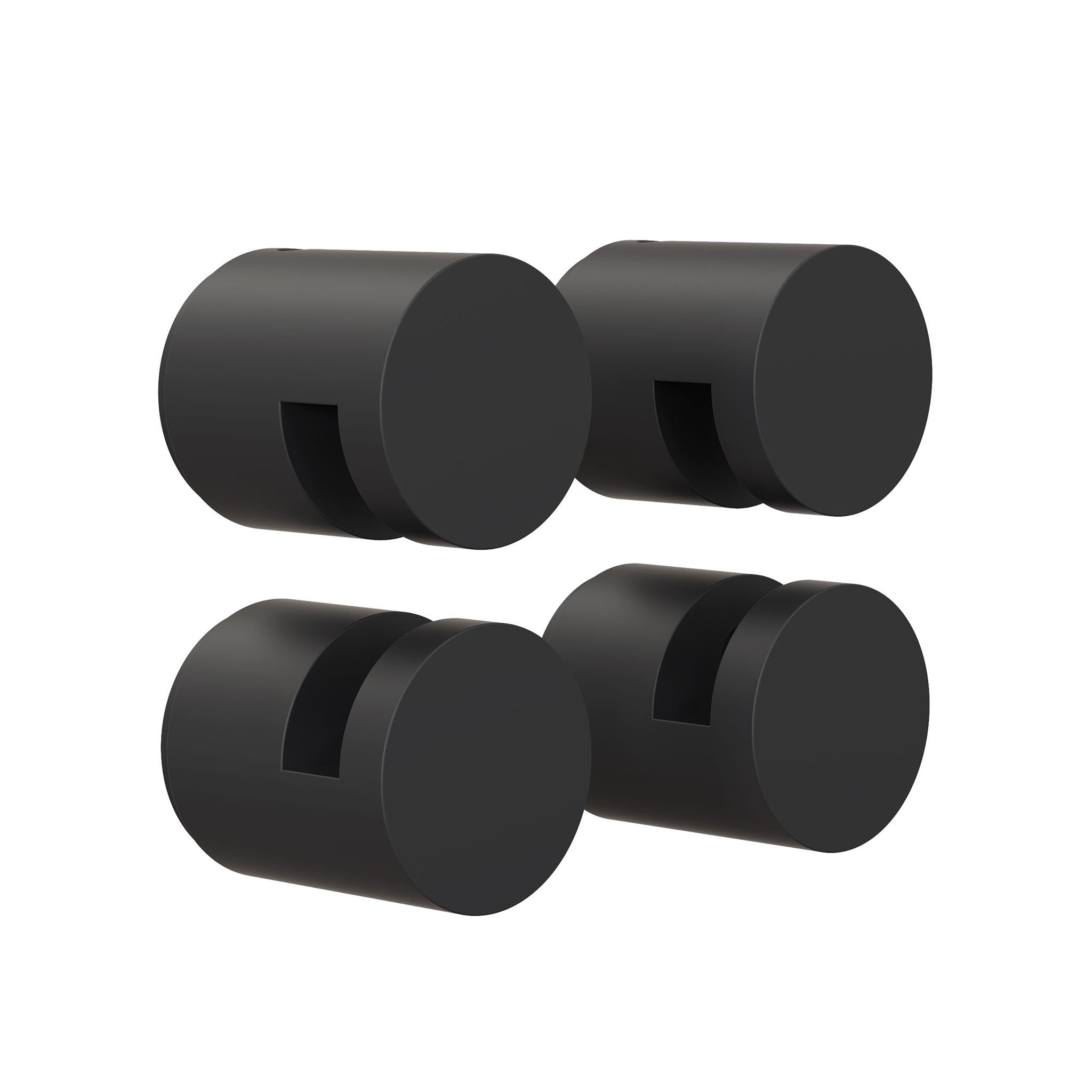 Elegante, schwarze Spiegelhalterung aus Edelstahl von Frost Denmark – minimalistische Befestigungslösung für Spiegelplatten (3–6 mm)