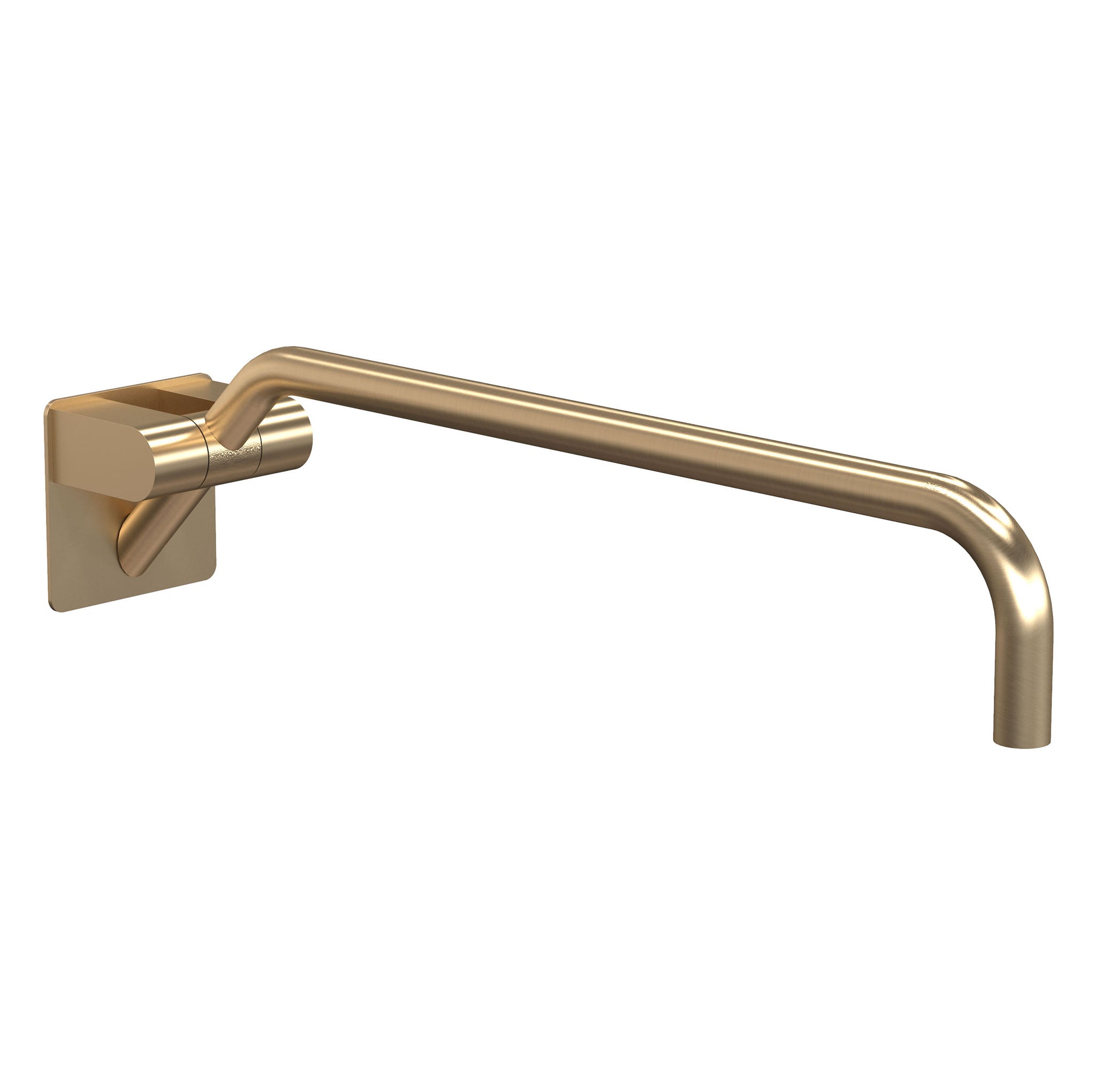 Wandstützarm 1961 in gebürstetem Gold von Frost Denmark – robuster Haltegriff mit stilvollem Finish für barrierefreie Anwendungen.