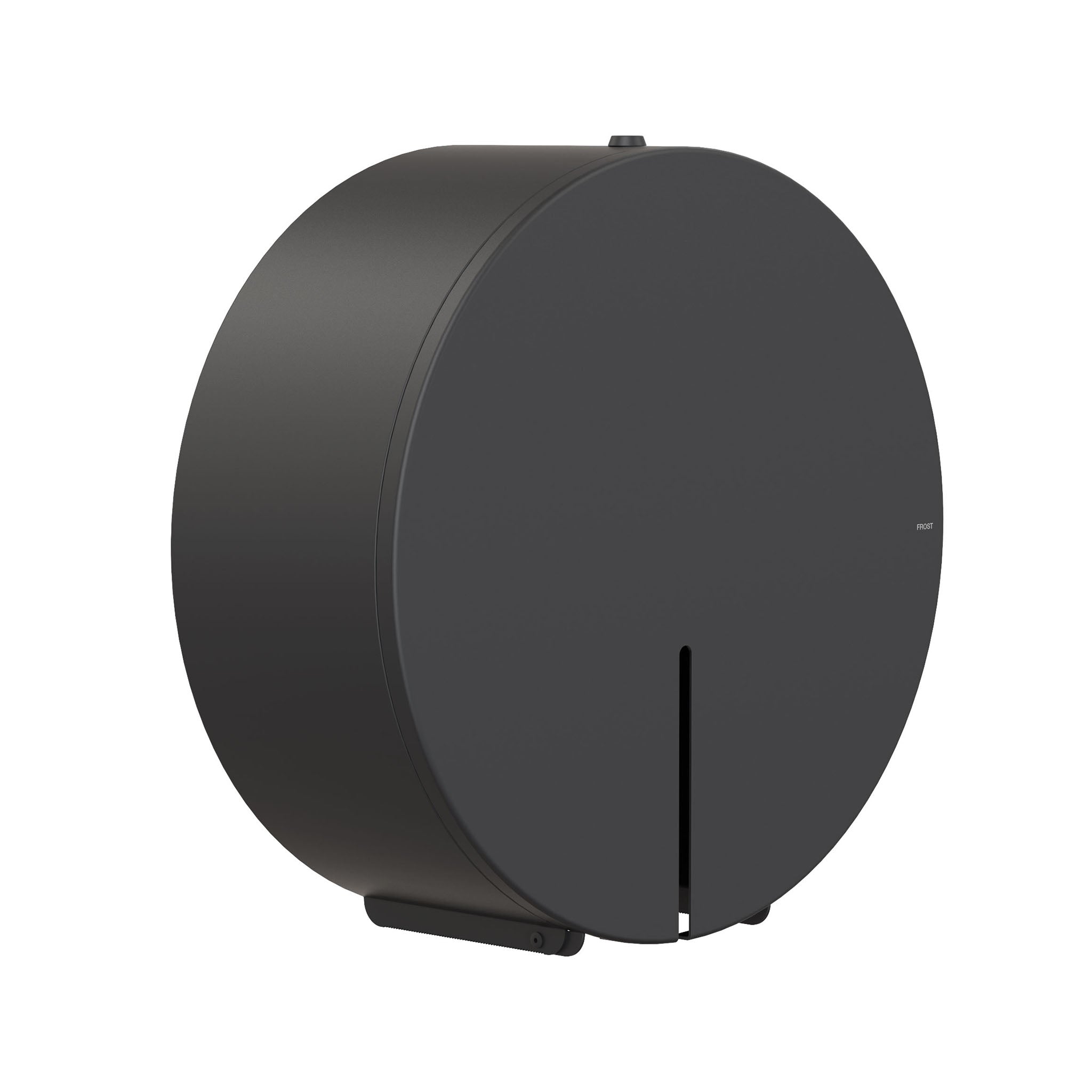 Design-Großrollenhalter 1972 in Schwarz matt von Frost Denmark – eleganter Wandhalter für Toilettenpapier-Großrollen