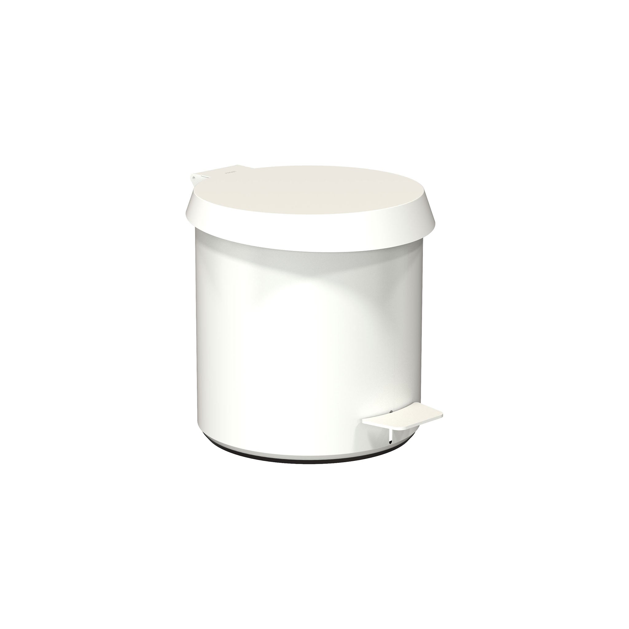 Puristischer Treteimer 3001 in Weiß matt von Frost Denmark – Teil der Nova2 Badaccessoires.