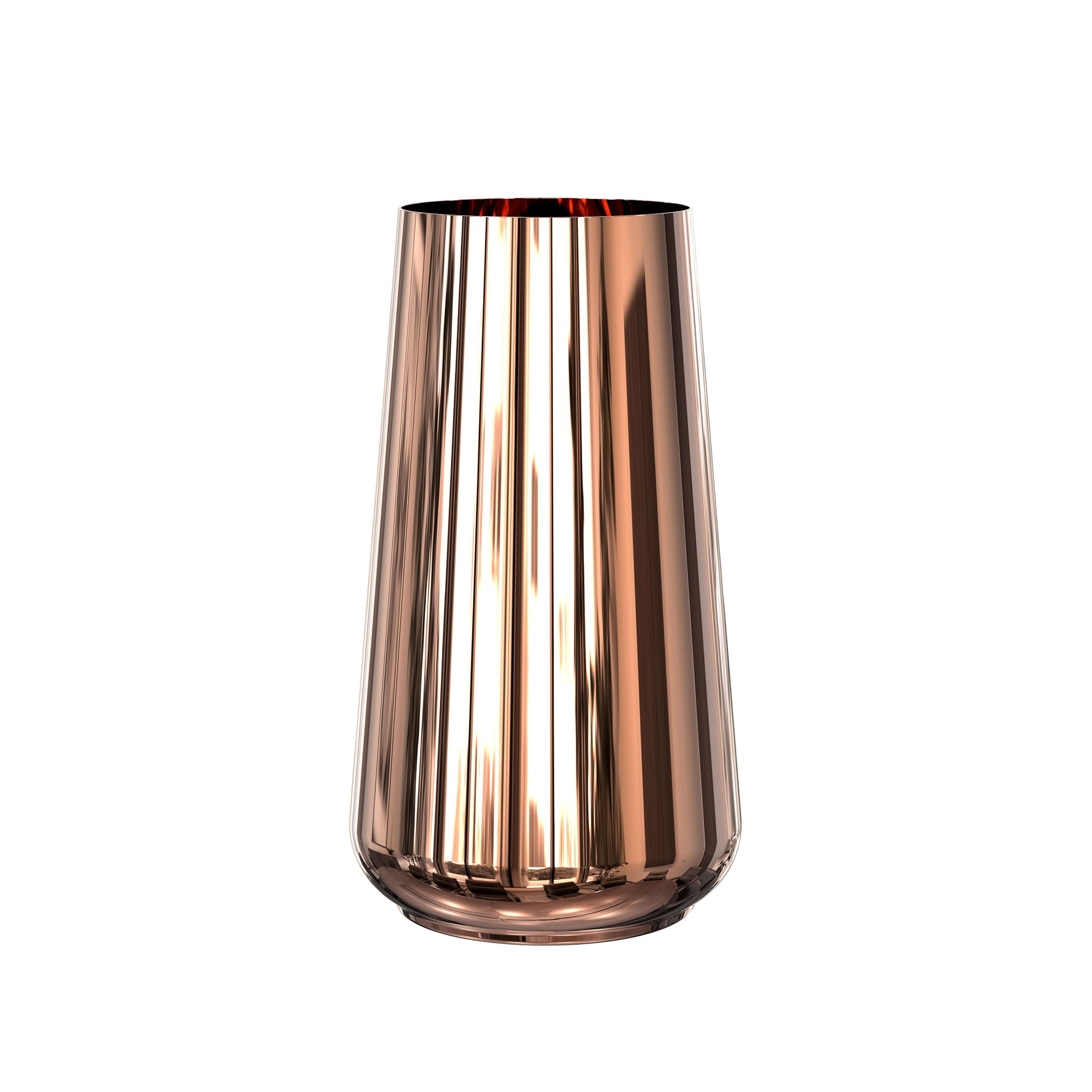 Dekorative Rondo Vase in poliertem Kupfer von Frost Denmark – edler Farbakzent für Badezimmer oder Wohnraum.