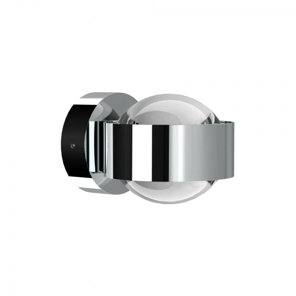 PUK Mini Wall Wandleuchte in Chrom, warmweißes Licht, 2700 Kelvin, individuell dimmbar, hochwertige Badezimmerlampe von Top Light