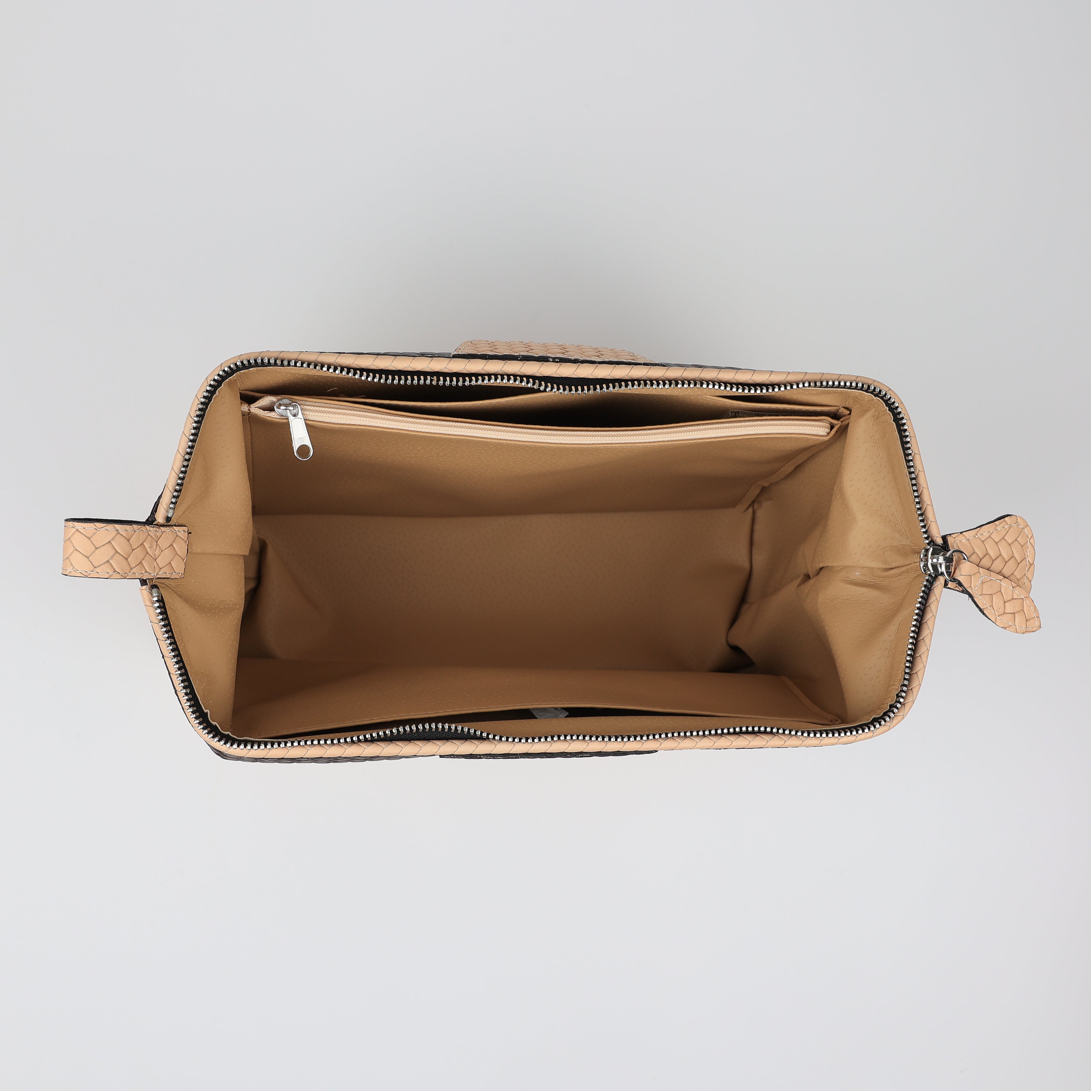 Toiletry Bag Mousetrap High (L) - dark brown/ sand