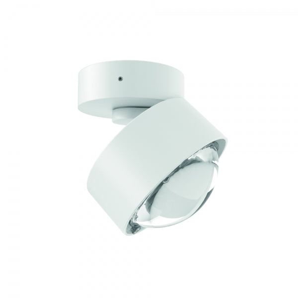 Puk Mini Move Deckenleuchte in mattem Weiß aus der Black White Edition von Top Light - LED dimmbar, 360° drehbar und 50° schwenkbar für individuelles Lichtkonzept mit warmweißem Licht