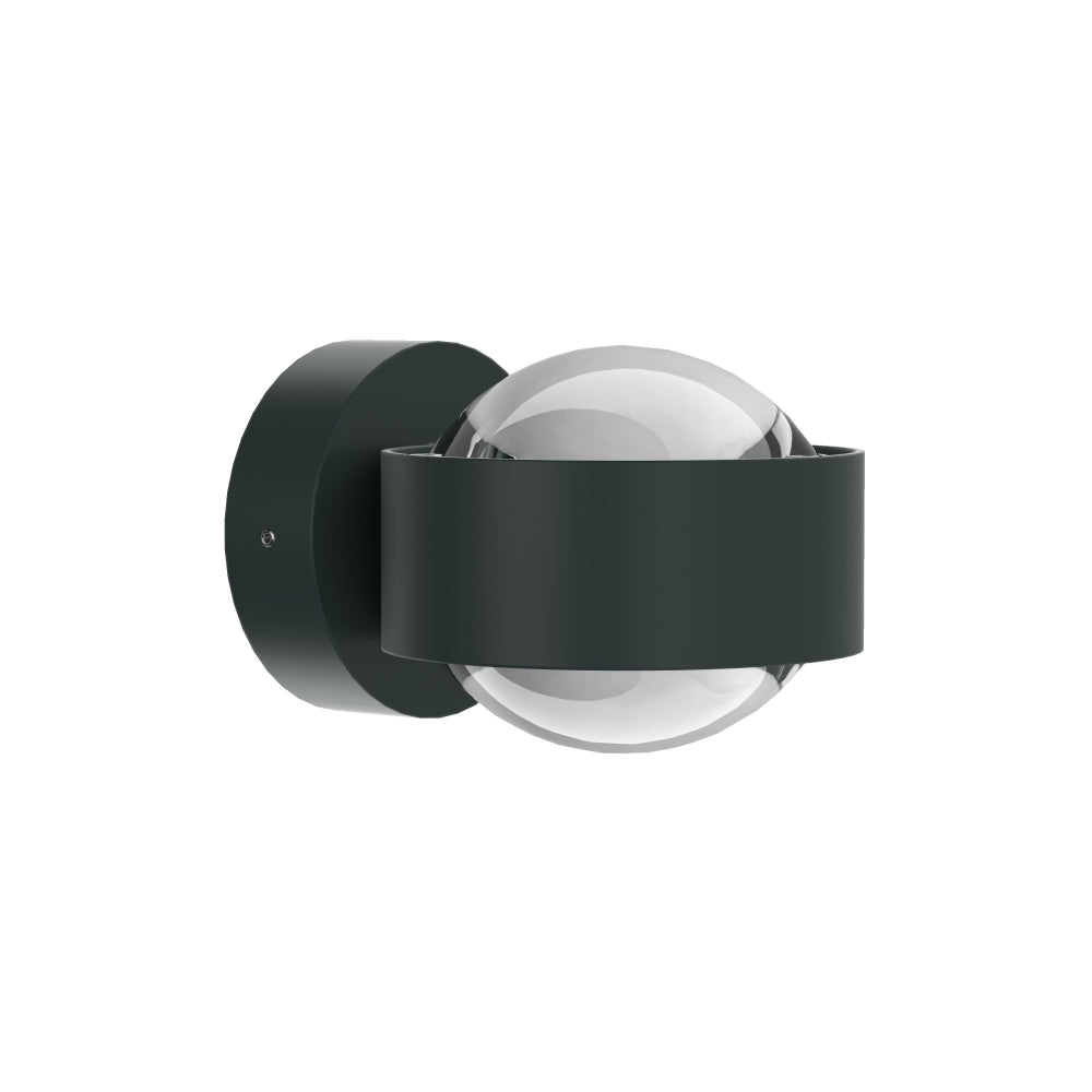 PUK MINI WALL Wandleuchte schwarz matt - Design Wandlampe mit individuell einstellbarem Lichtkegel, dimmbar, ideal für Badezimmer, Spiegel und Wohnräume