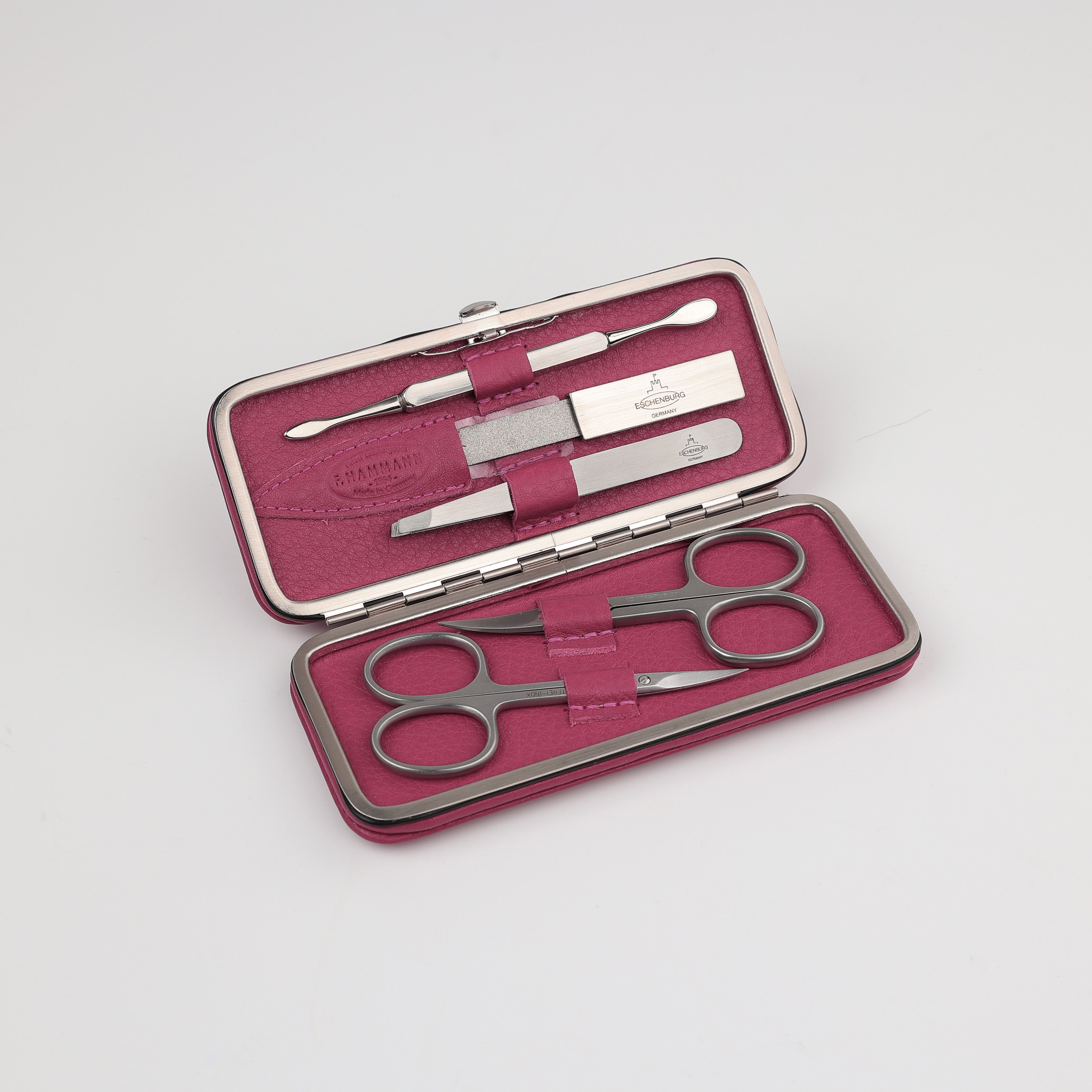 Maniküre Etui 5-Teilig Frame (L) INOX - fuchsia