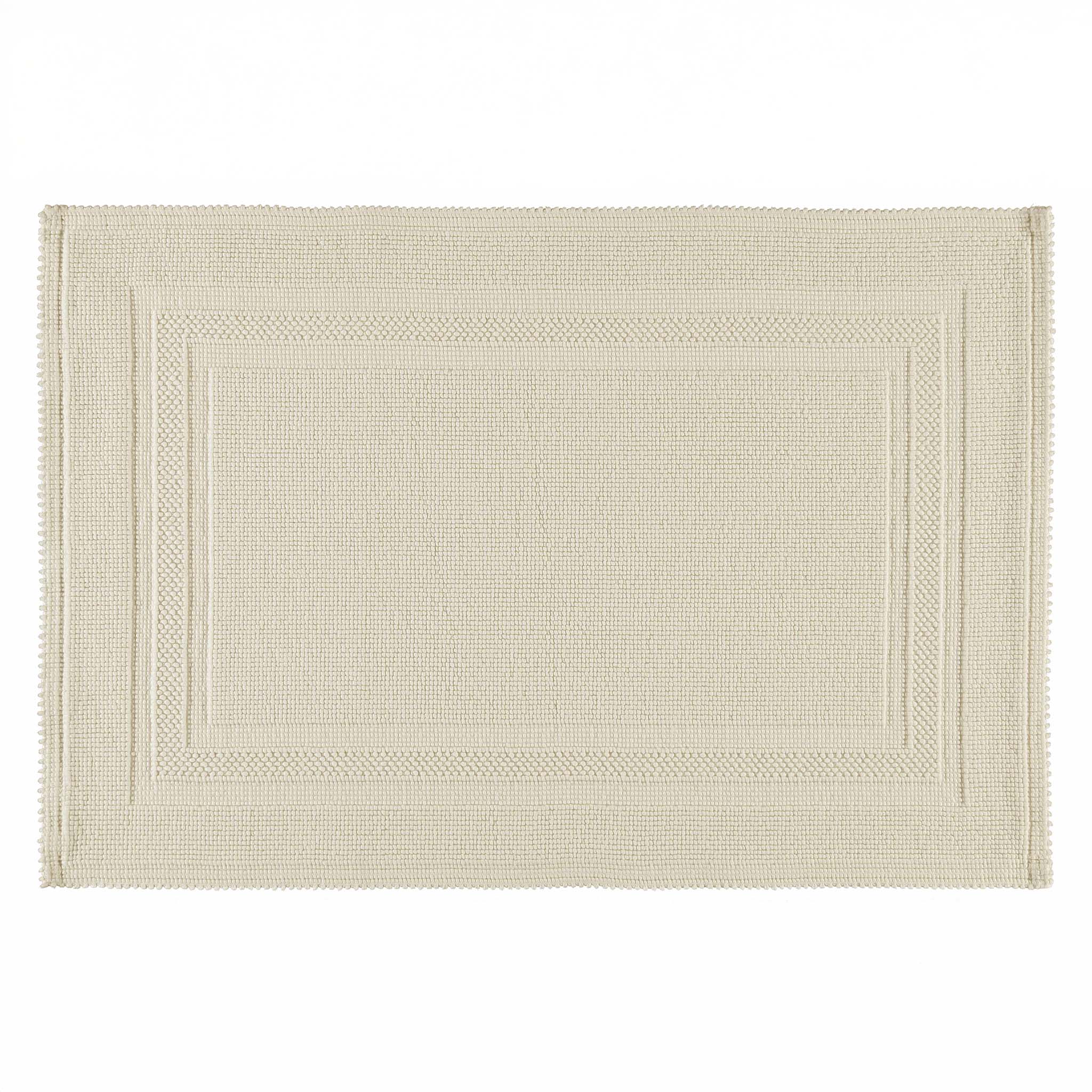 Design-Badteppich GALA von Rhomtuft aus Baumwolle – 60x90 in Natur-Jasmin - besonders flauschig und langlebig