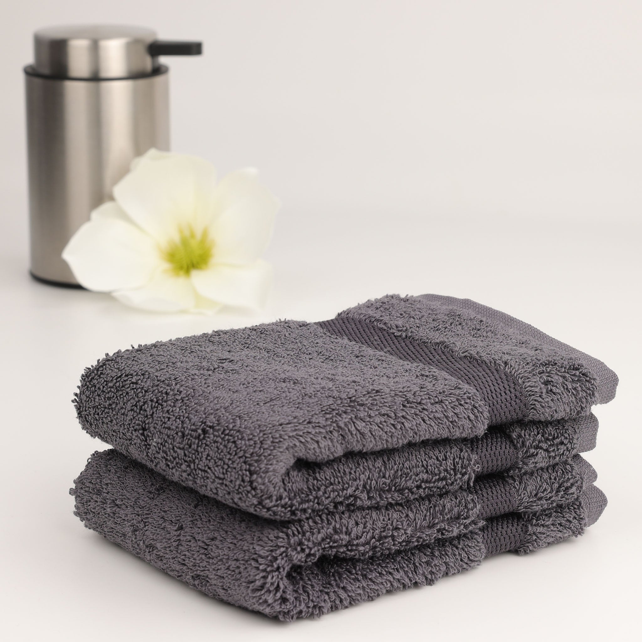 Natürliche Handtücher Rhomtuft Princess 30x30 cm 2er Gruppe aus saugstarker Baumwolle mit edlem Finish