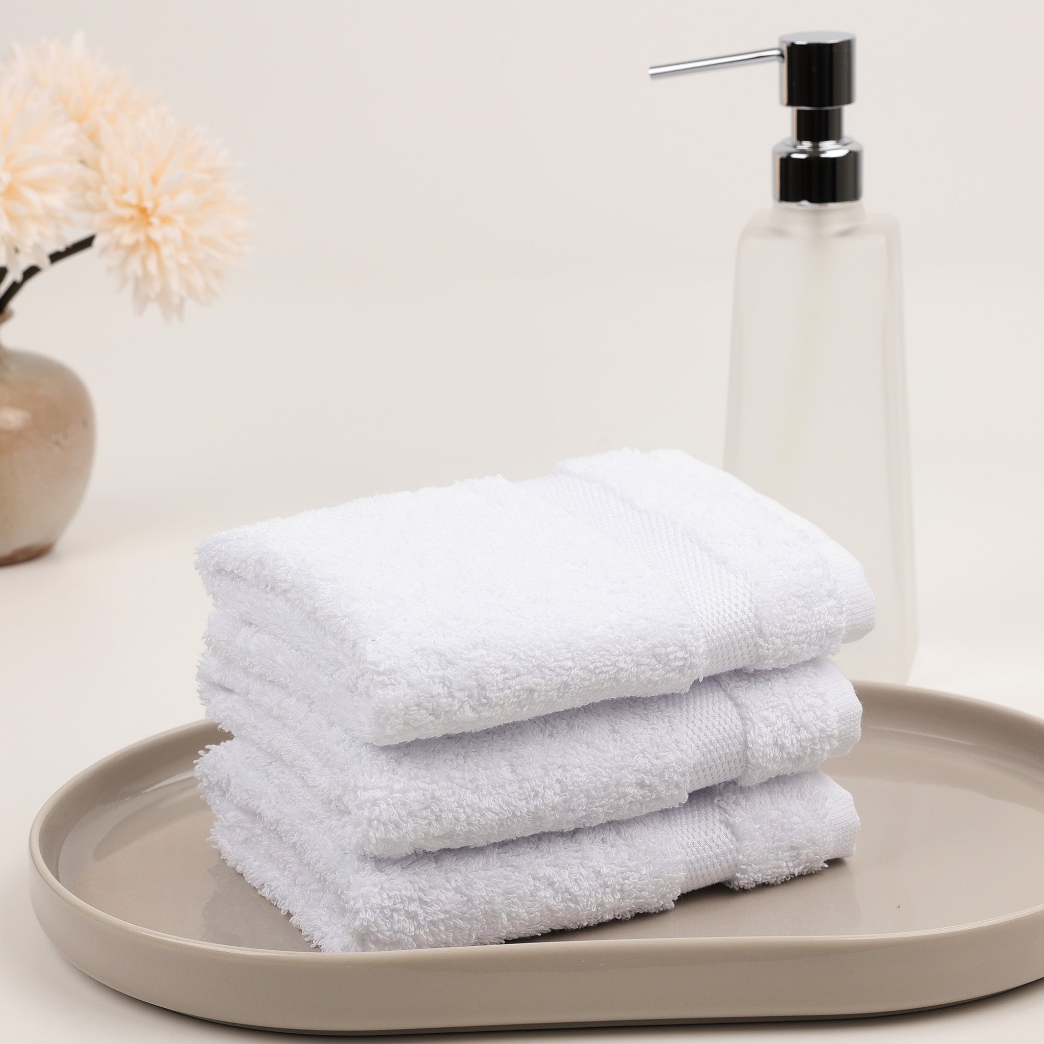 Natürlich flauschige Gästehandtücher – Rhomtuft Princess 30x30 cm aus saugstarker Baumwolle mit edlem Finish, Gäste- oder Gesichtstuch