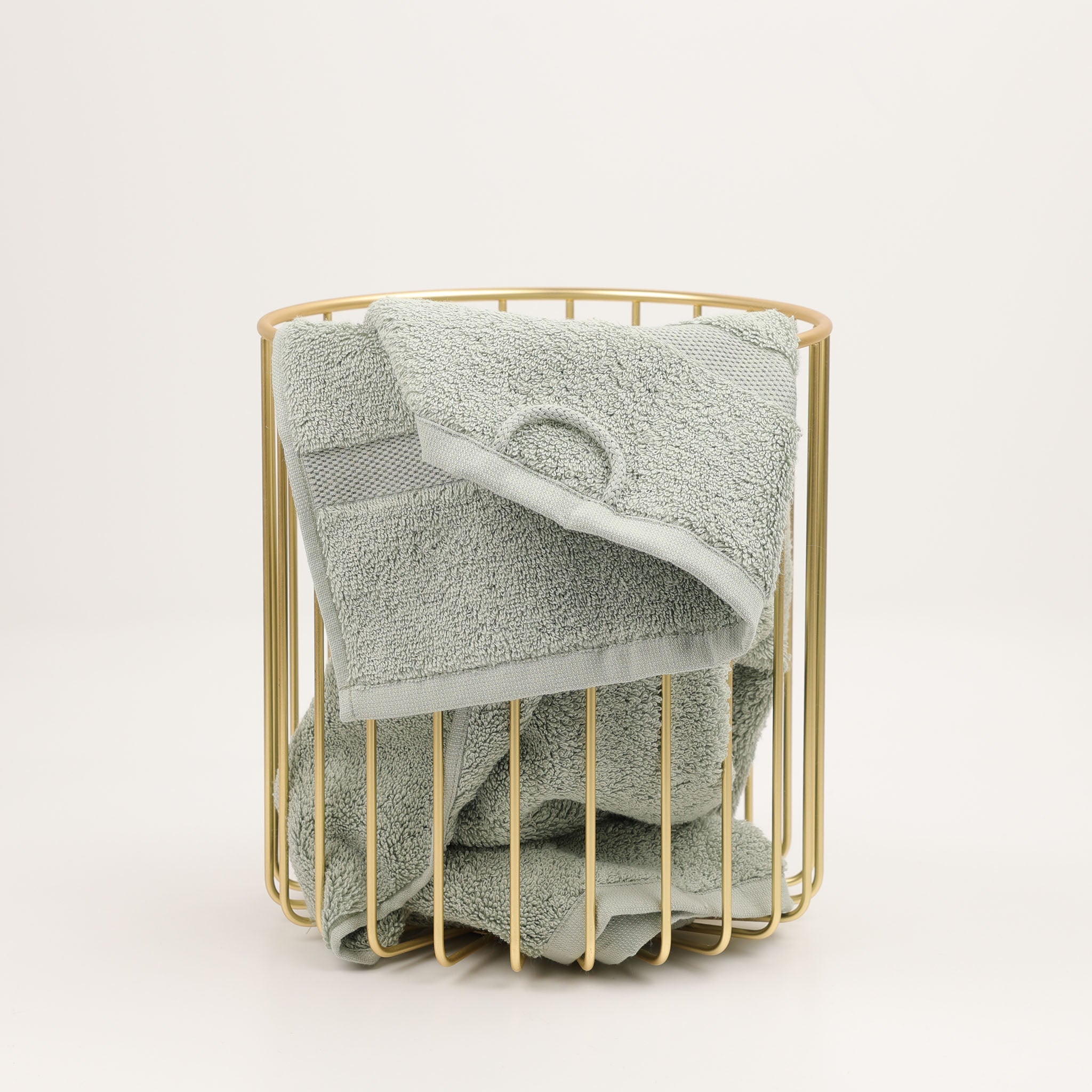 Angenehm weiches Handtuch in Jadegrün – Rhomtuft Princess 40x60 cm, langlebiges Frottee für Wellness im Bad