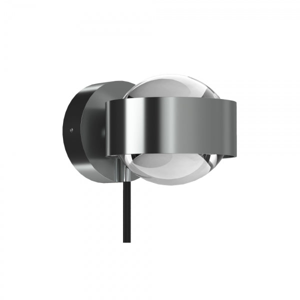 Matte Chrom-Ausführung der PUK Mini Wall Plus Badleuchte, perfekt für eine dezente und elegante Raumbeleuchtung.