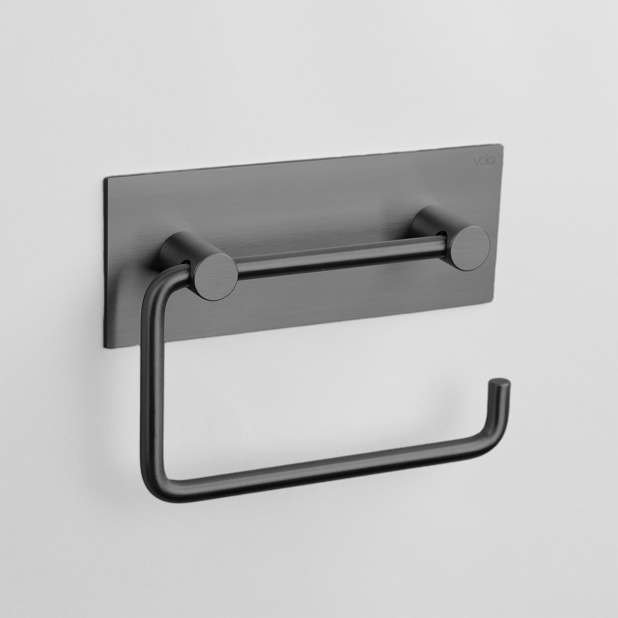 Vola Design-WC-Halter in gebürstetem Schwarz – perfekt für moderne Bäder, Artikelnummer T12-61