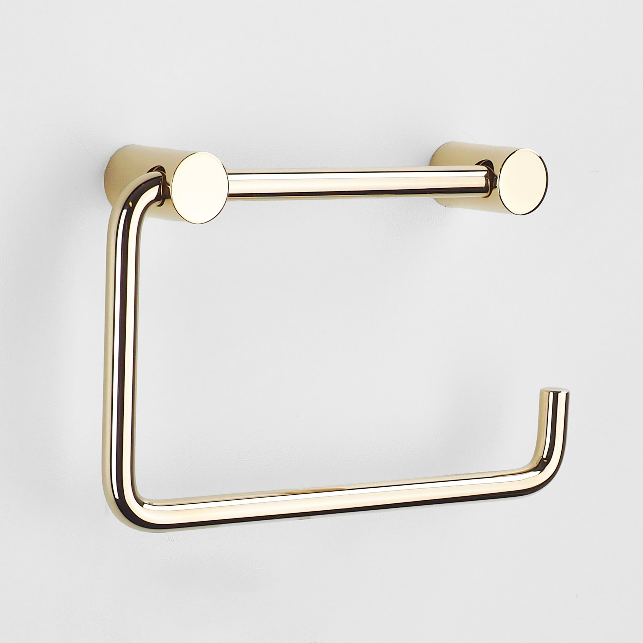 WC-Rollenhalter aus unbehandeltem Messing von Vola – entwickelt Patina, Artikelnummer T12-BP-19