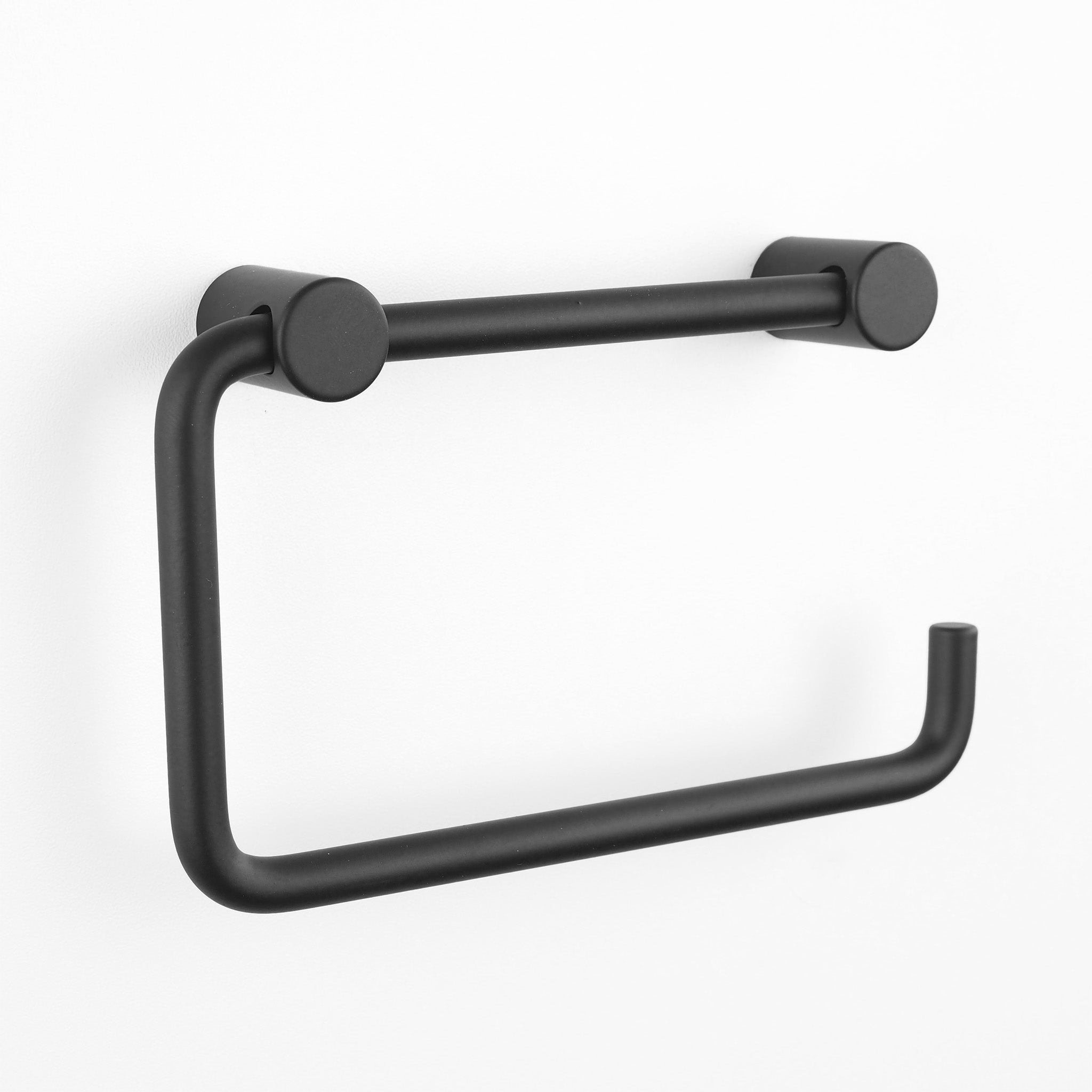 Vola Toilettenpapierhalter in Schwarz matt ohne Wandplatte, für puristische Badgestaltung, Artikelnummer T12-BP-27