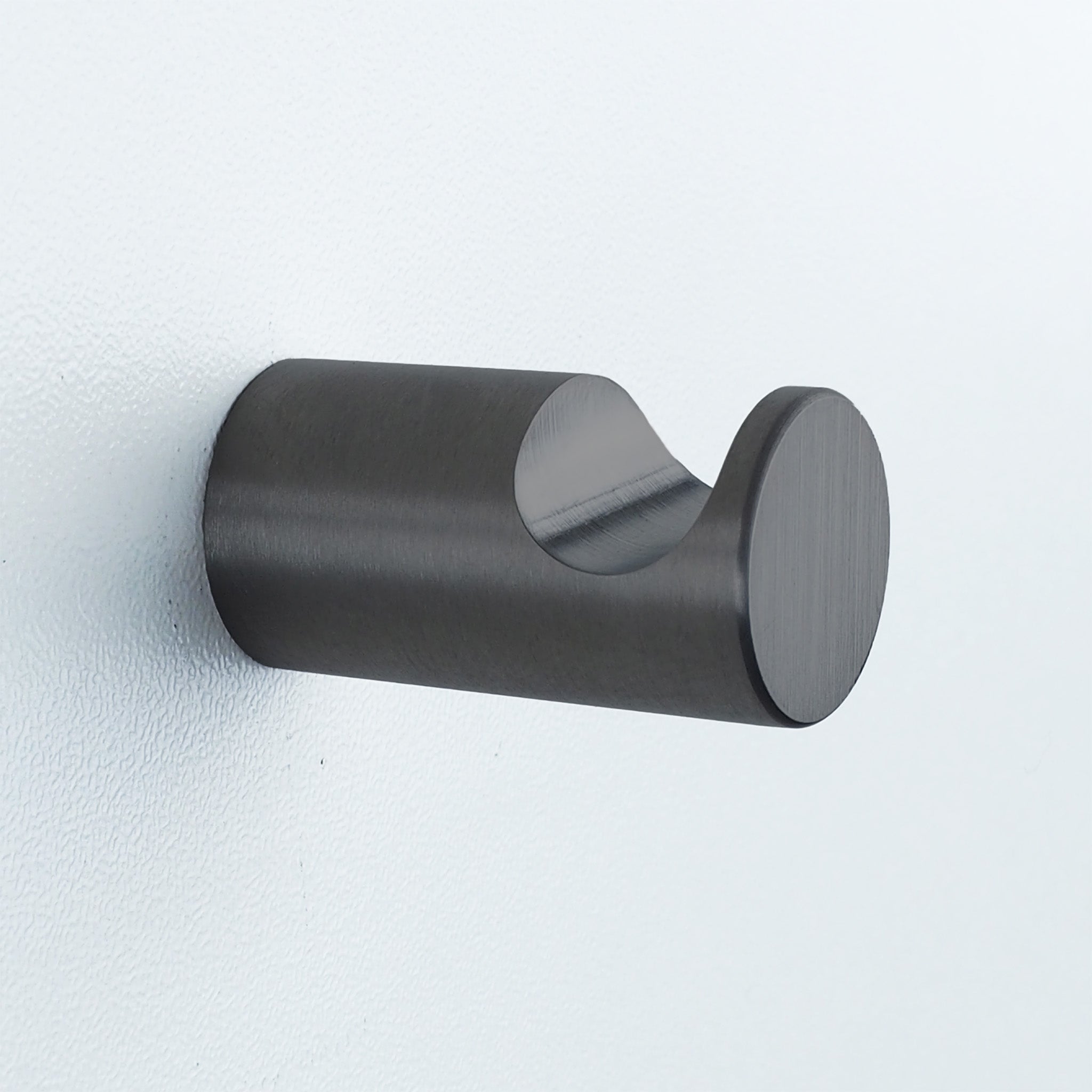 Design-Handtuchhaken in gebürstetem Schwarz – minimalistischer Badhaken von Vola T17-61