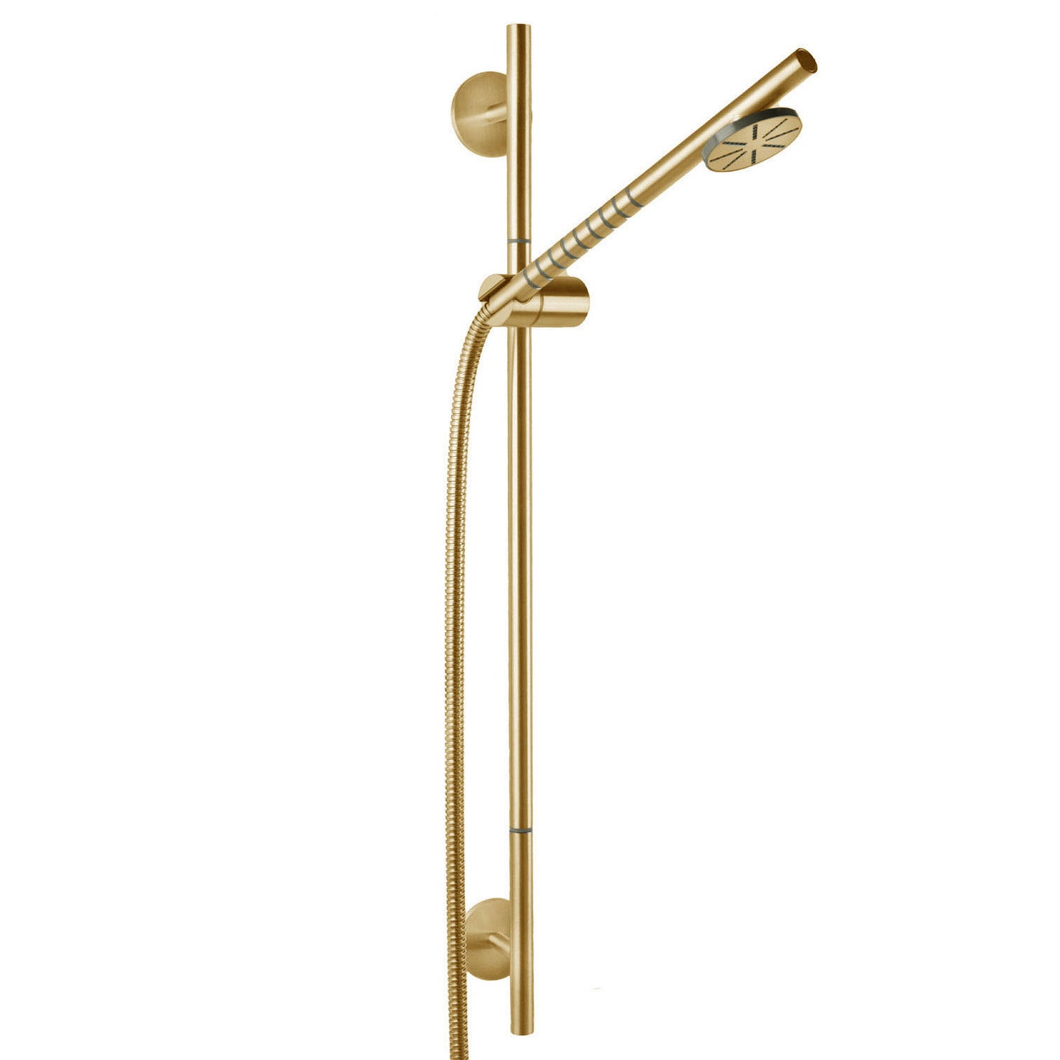 Vola Brauseset T65 in Gold gebürstet – exklusives Duschset mit goldener PVD-Oberfläche und handgefertigter Vola Präzision.