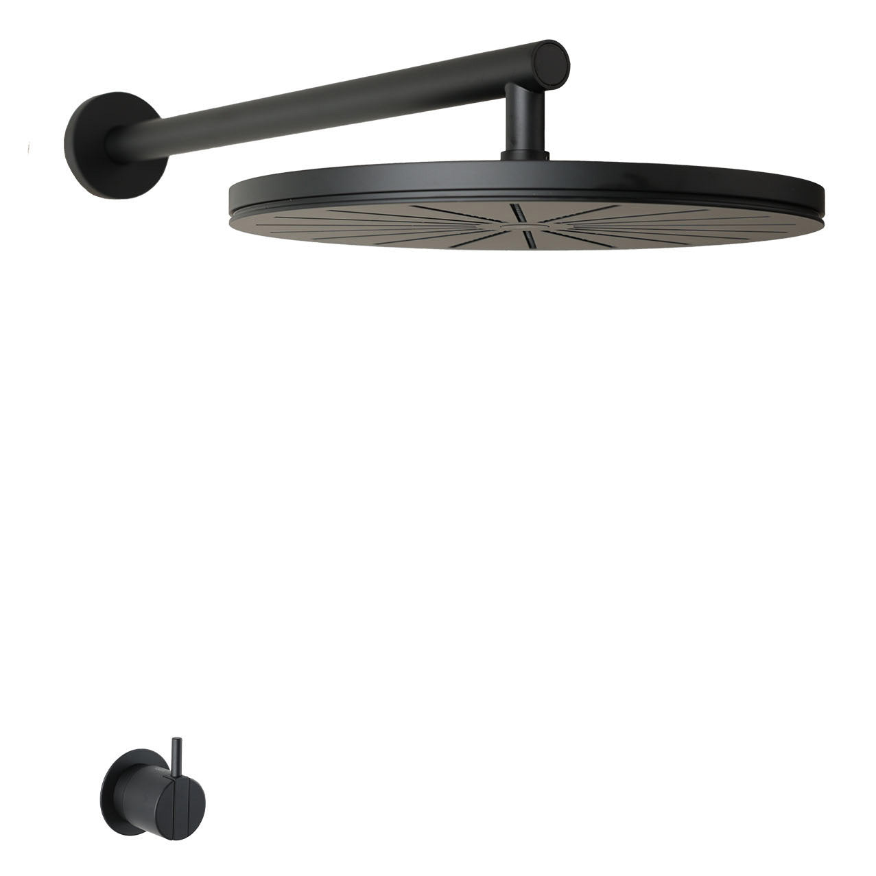 Vola Duschset 2261 in Schwarz matt – modernes Duschsystem mit weichem Wasserfall und klarer, minimalistischer Linienführung.