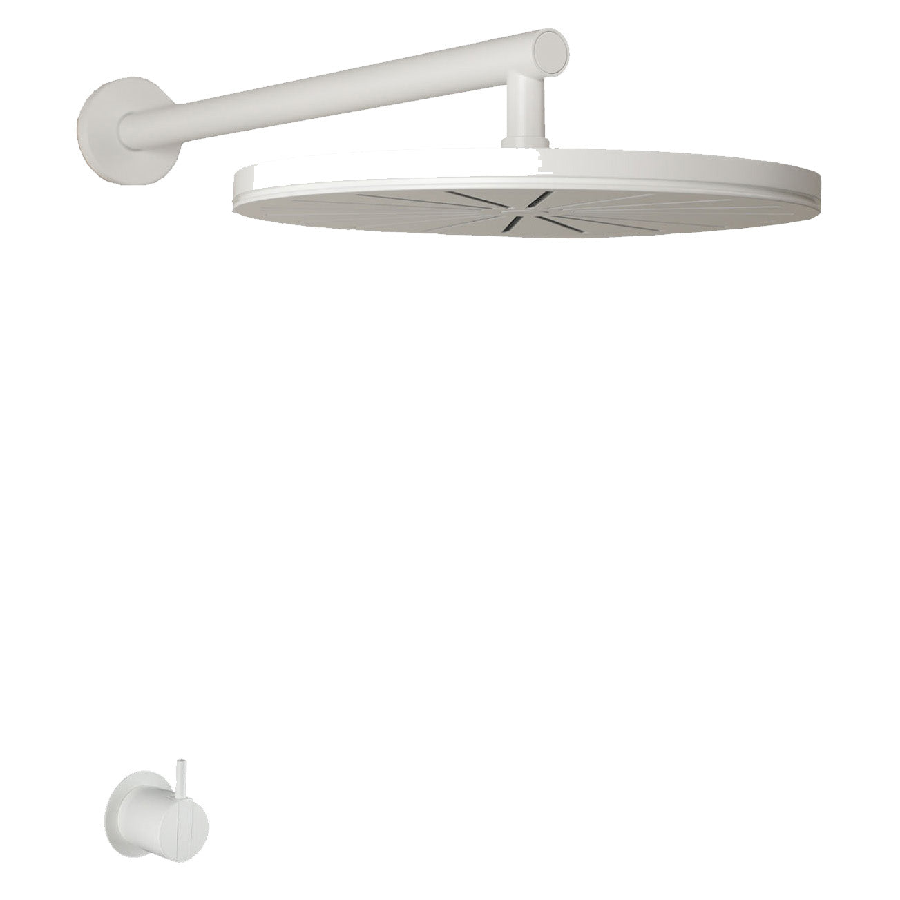 Vola Duschset 2261 in Weiß matt – elegante, handgefertigte Duschlösung mit reduzierter Formensprache und ruhiger Ausstrahlung.