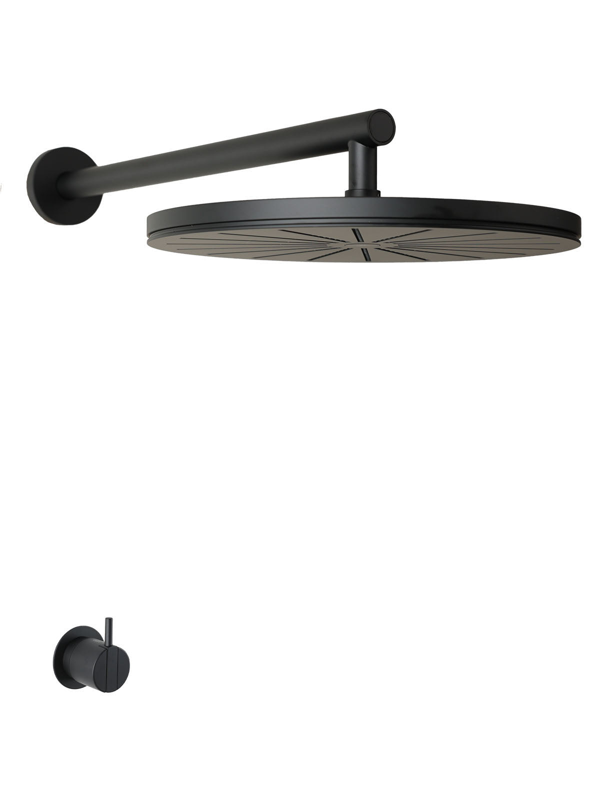 Vola Duscharmatur mit Regenbrause 2261-27 schwarz matt
