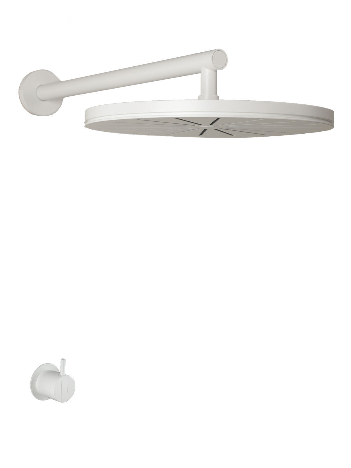 Vola Duscharmatur mit Regenbrause 2261-28 weiß matt