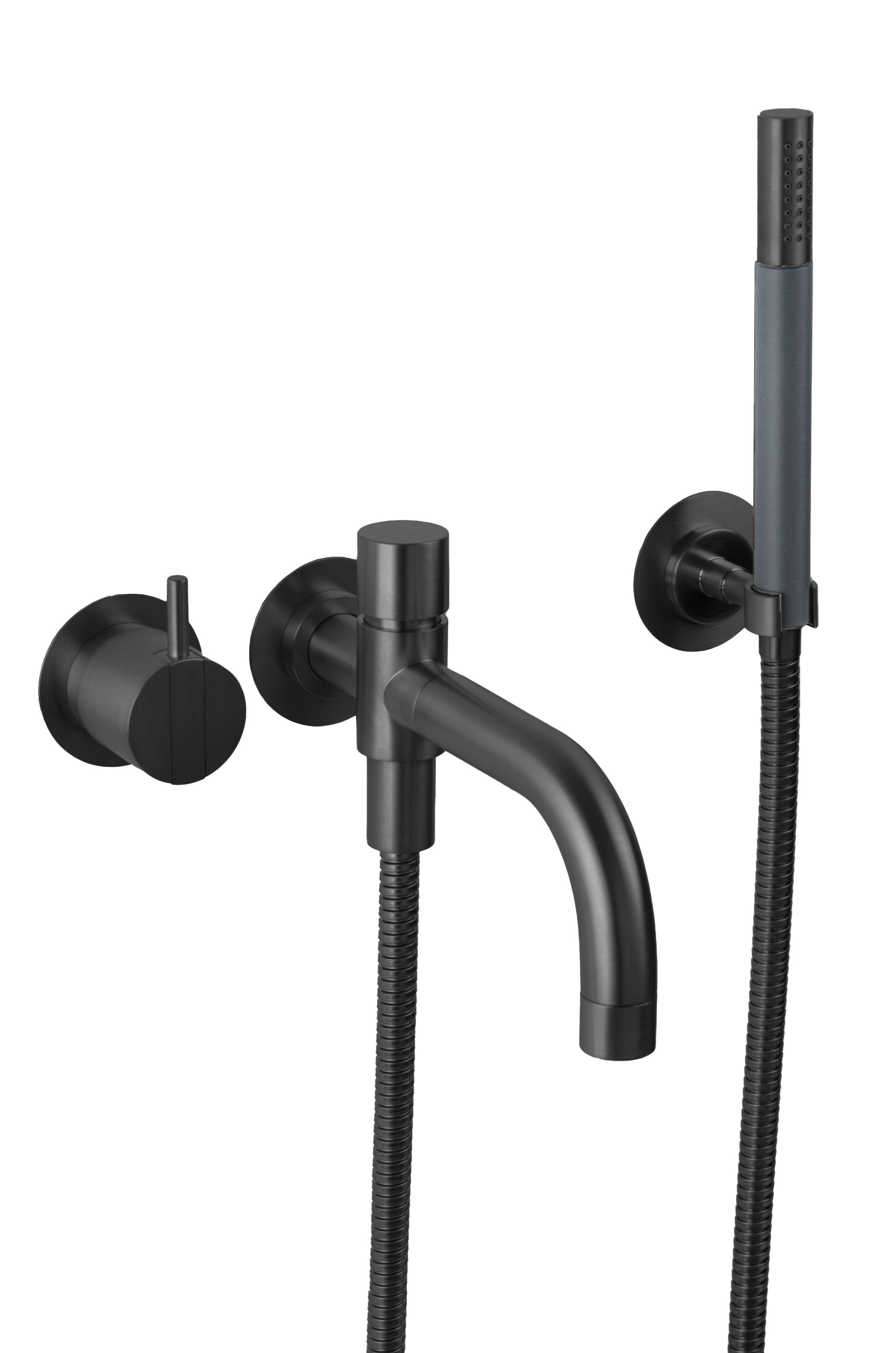 Vola Badewannenarmatur - Set 2141DT8-61 schwarz gebürstet