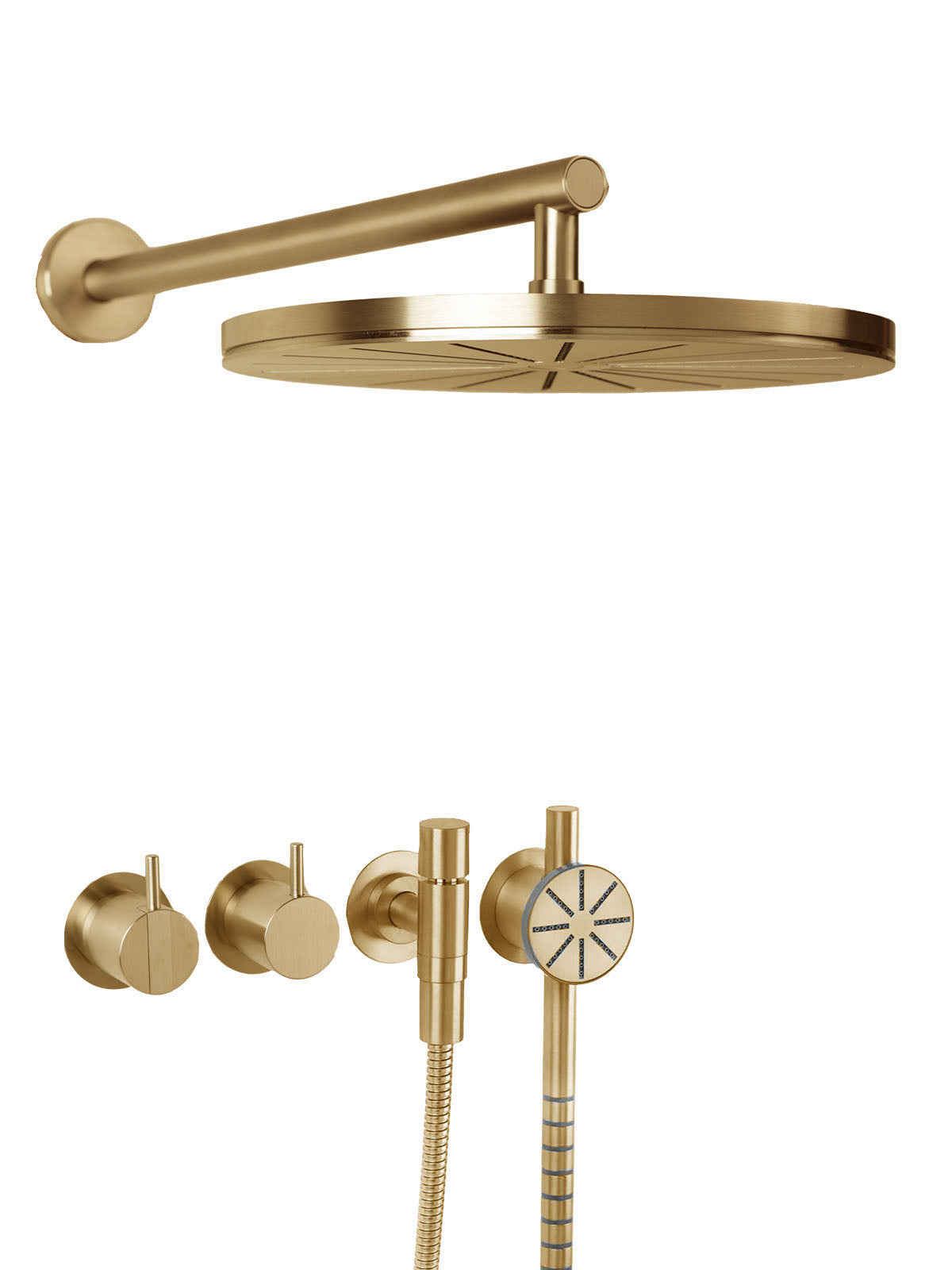 Vola Brausearmatur 2471S-061-70 gold gebürstet
