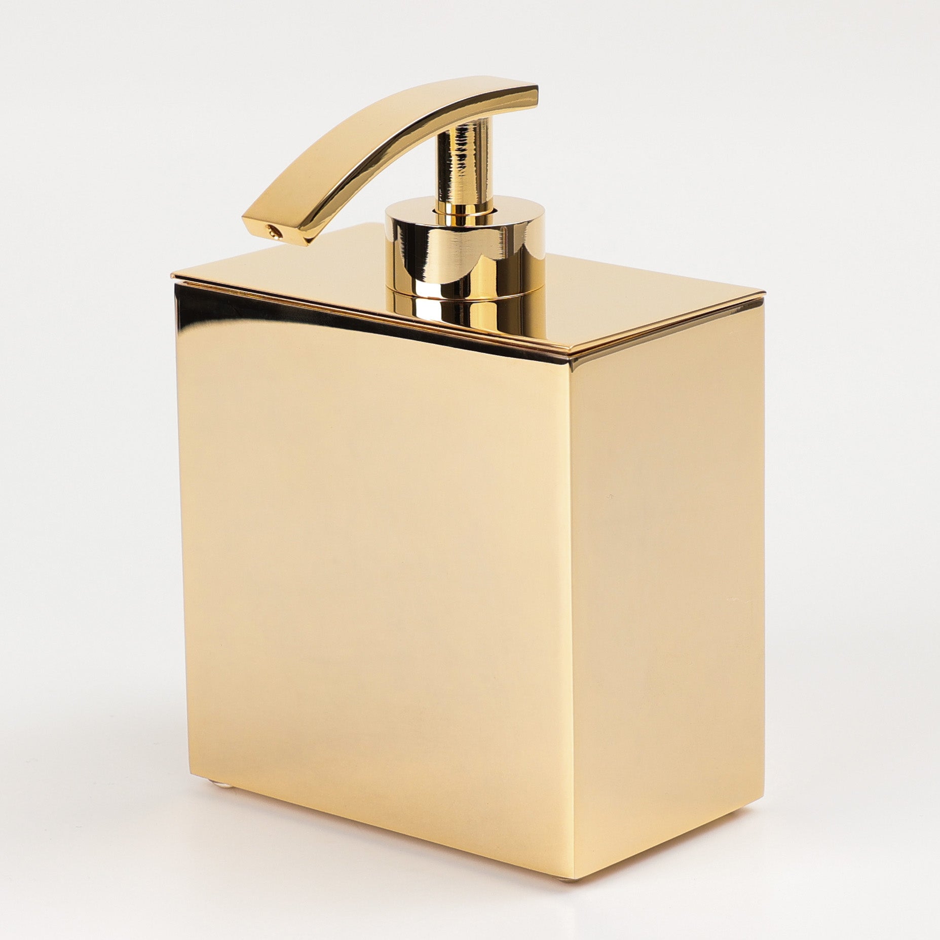 Hochwertiger Windisch 90101 O Seifenspender in 24-Karat-Gold-Optik, modernes und luxuriöses Design, ideal für elegante Badezimmer und Gäste-WCs