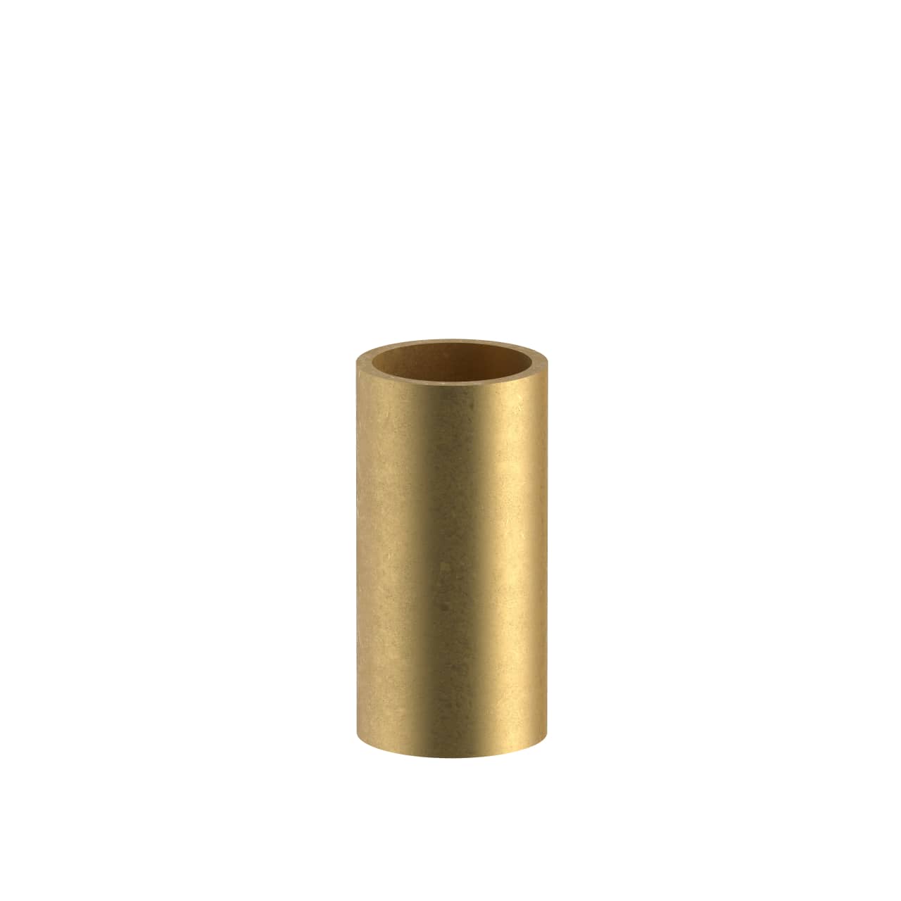 Pure Brass PVD Utensilienglas aus massivem Messing, Young Serie Fantini, hochwertiger Zahnputzhalter für exklusives Badezimmer, produziert in Italien