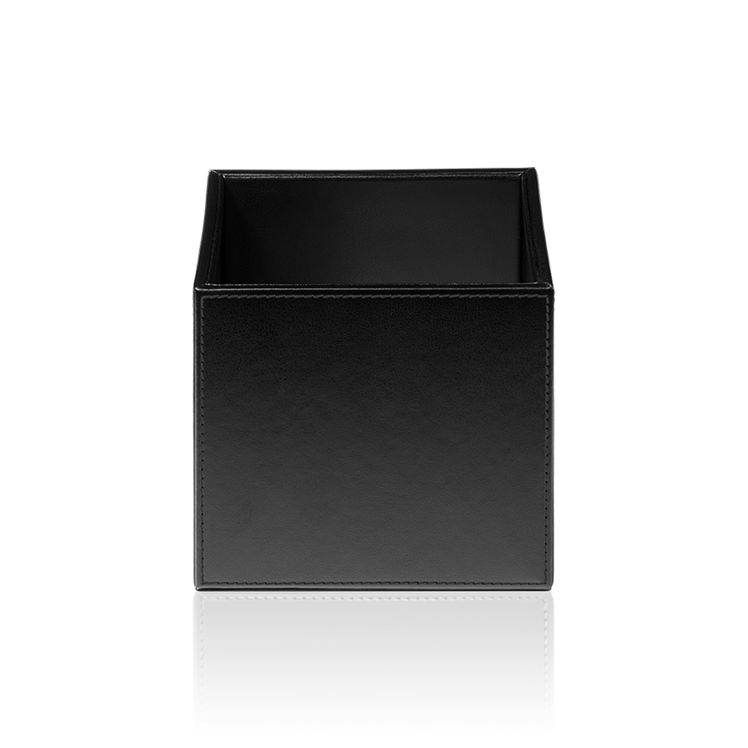 Decor Walther Brownie BOD1 Utensilienbehälter klein veganes Kunstleder Schwarz Bad-Organizer