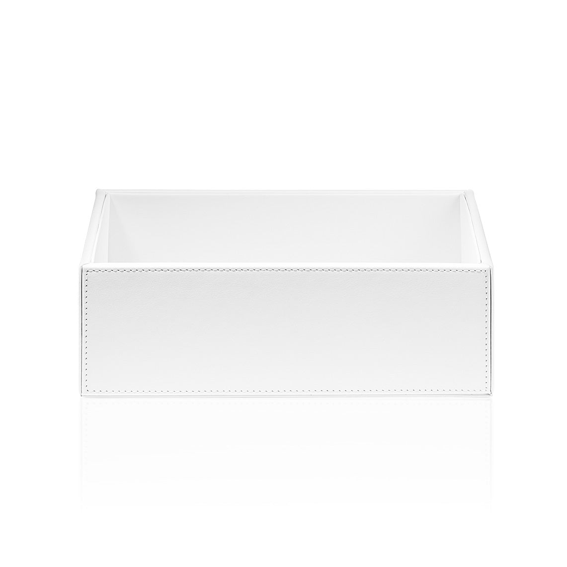 Decor Walther Brownie BOD2 Utensilienbehälter mittel veganes Kunstleder Weiß Bad-Aufbewahrung