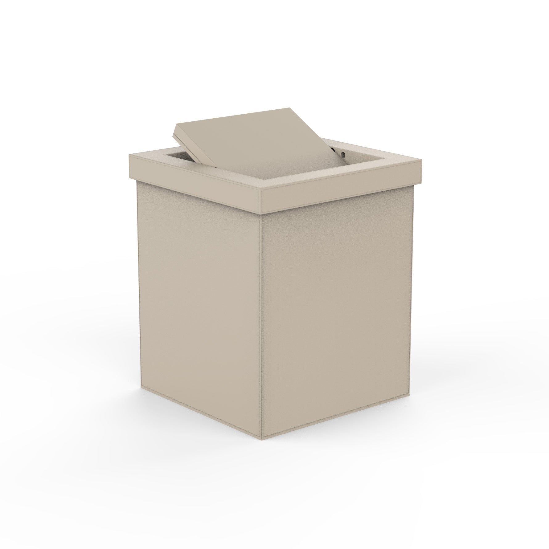 Decor Walther Brownie PKMD Mülleimer 10,5 Liter Schwingdeckel veganes Kunstleder Sandbeige