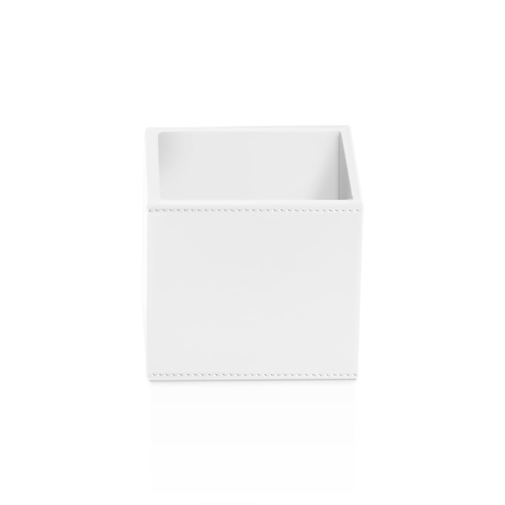 Decor Walther Brownie UB Utensilienbehälter veganes Kunstleder Weiß Mehrzweckdose