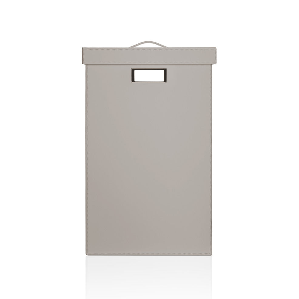 Decor Walther Brownie WB Wäschebehälter quadratisch veganes Kunstleder Taupe Griffe