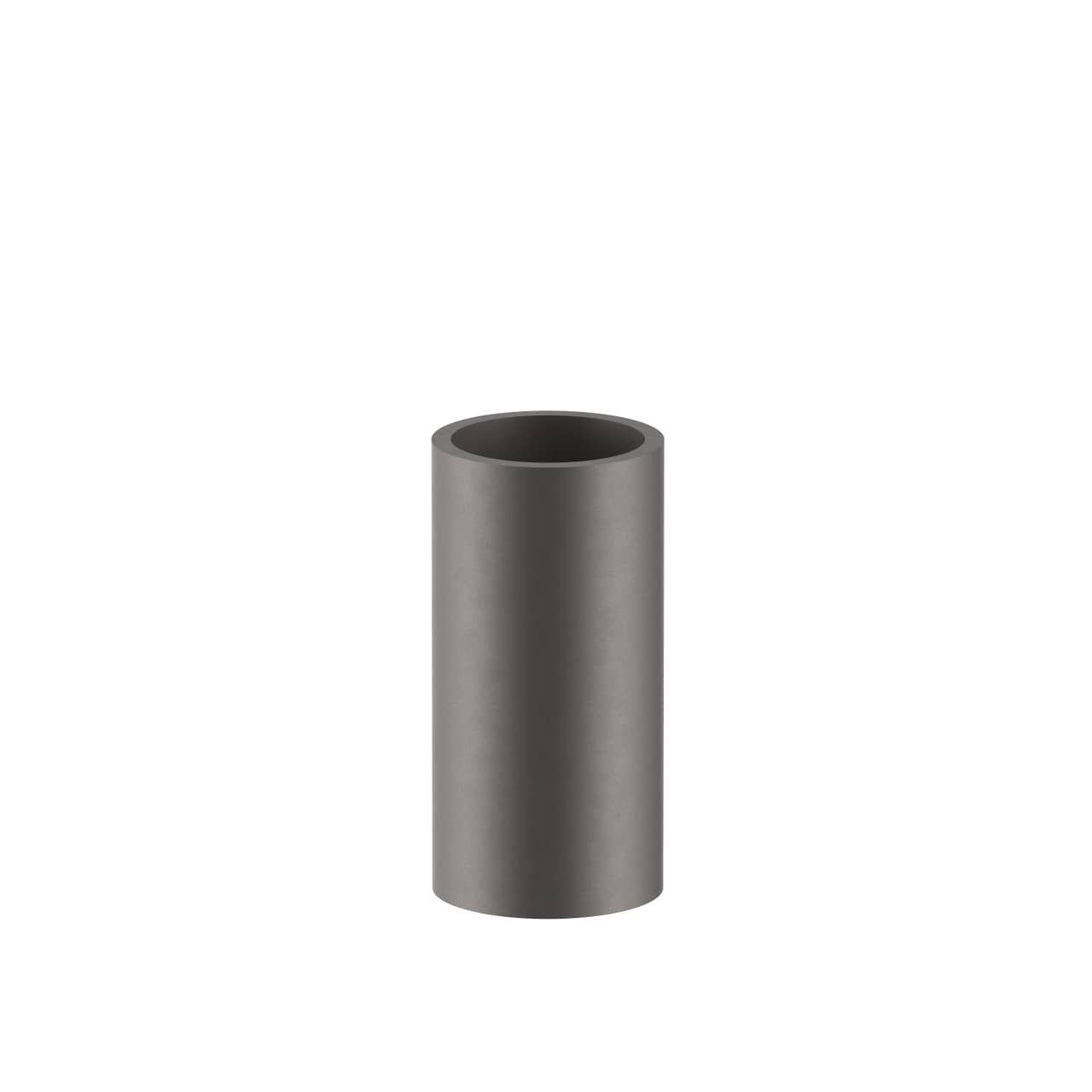 Matt Gun Metal PVD Rasierhalter aus massivem Messing, Young Serie Fantini, robuster Zahnbecherhalter für modernes Badezimmer, hergestellt in Italien