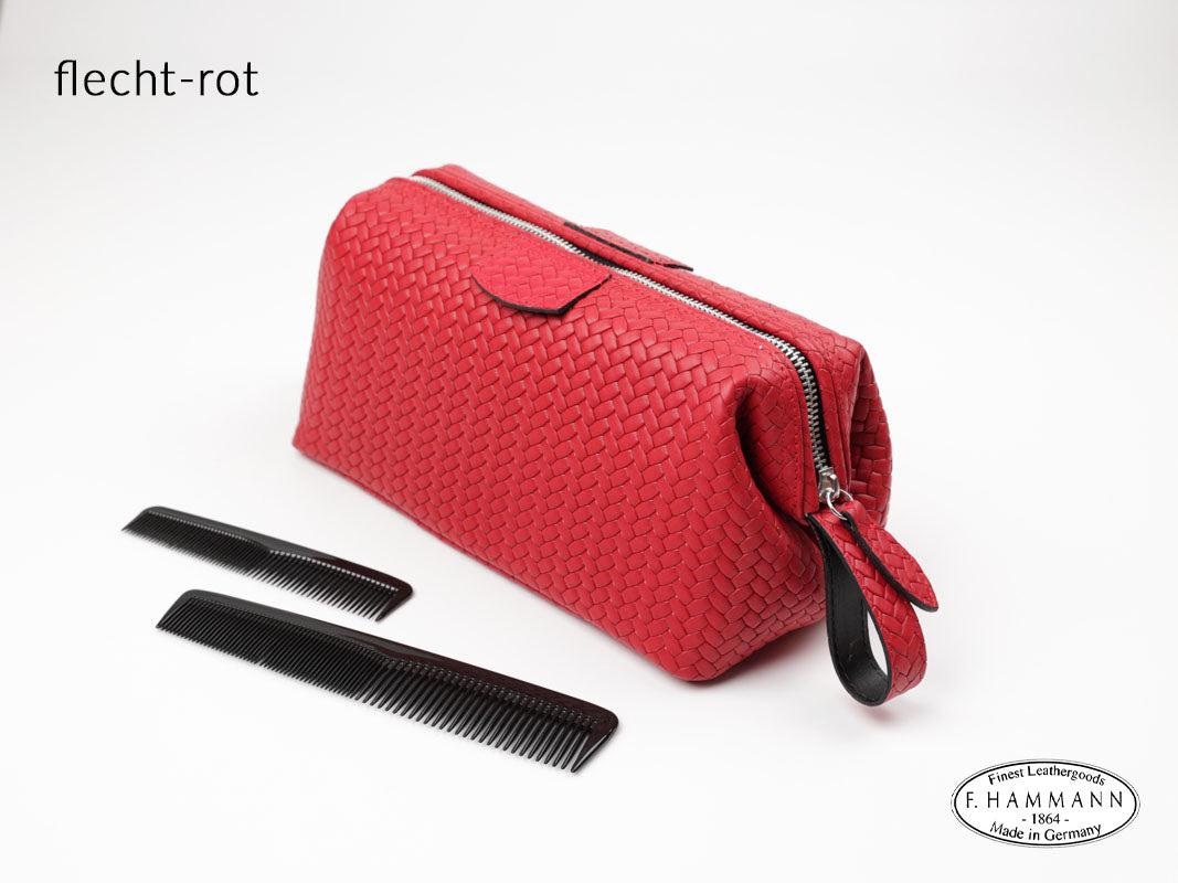 Kulturtasche Mousetrap Flat (L) - flecht rot