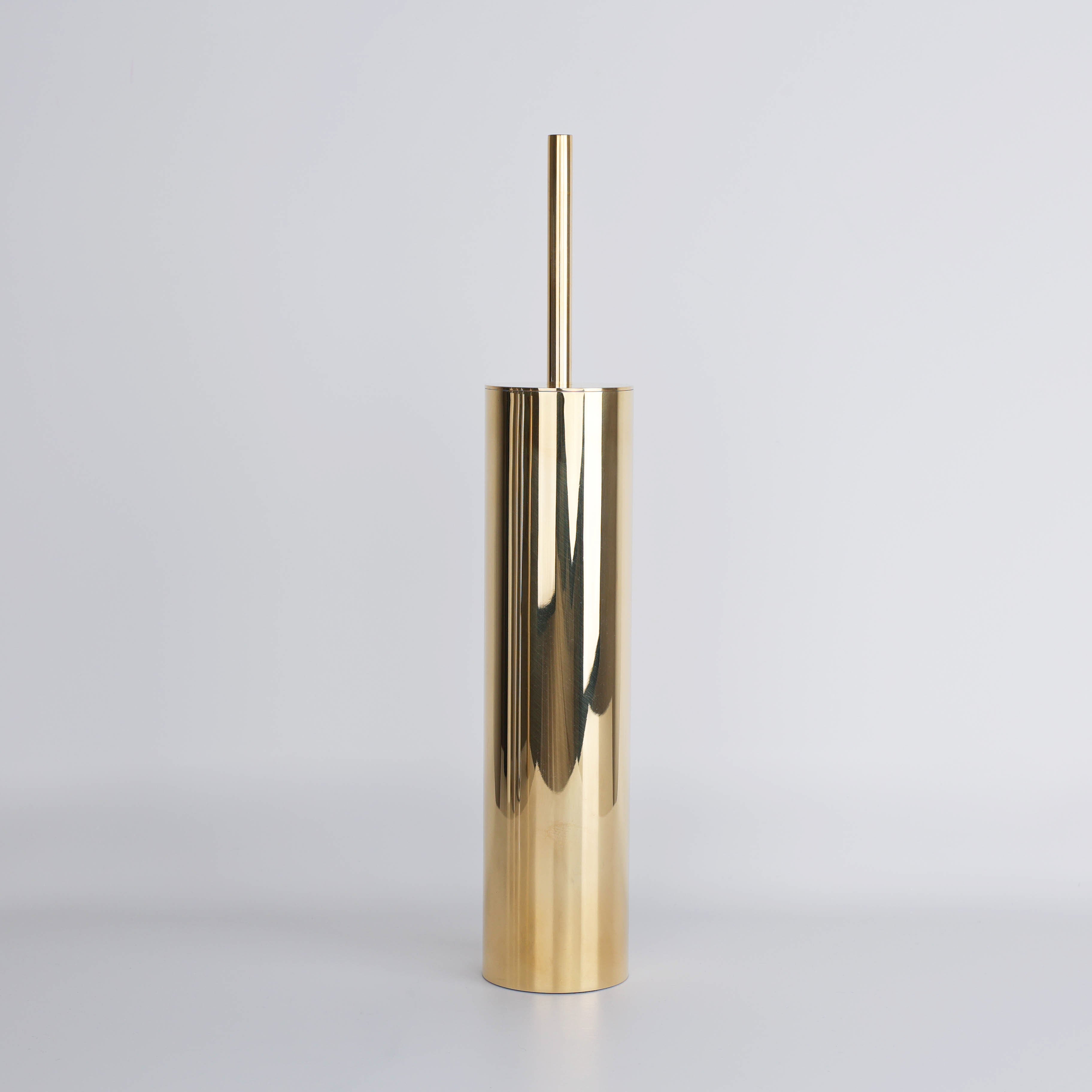 Toilet brush DEEP - natural brass