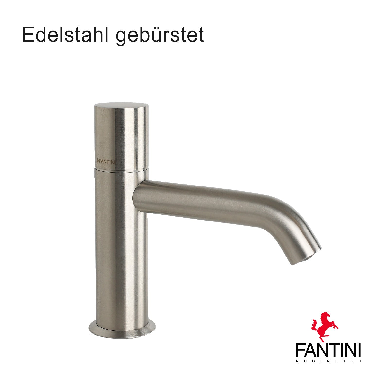 Waschtischmischer Fantini Nostromo 50 93 E903WF Edelstahl gebürstet