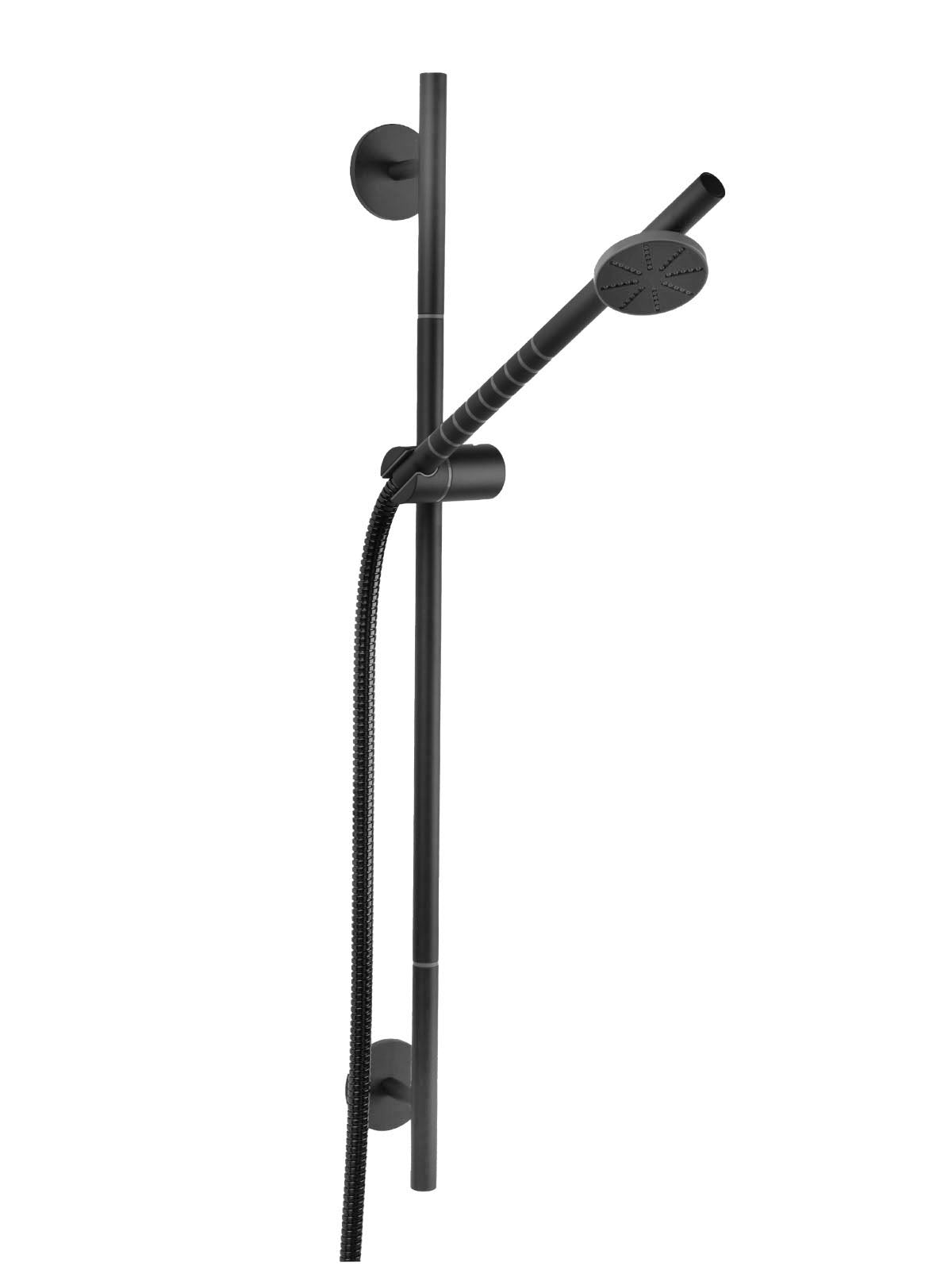 Duschstange mit Handbrause schwarz matt
