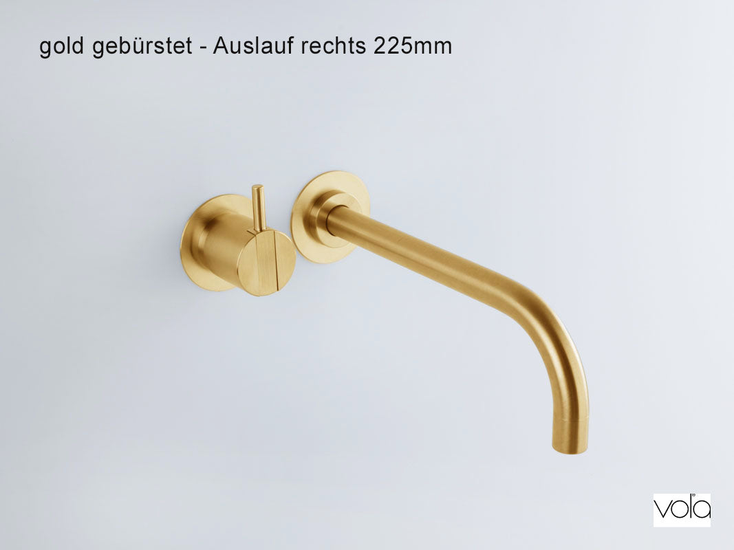 Vola Wandarmatur 121-70 gold gebürstet 