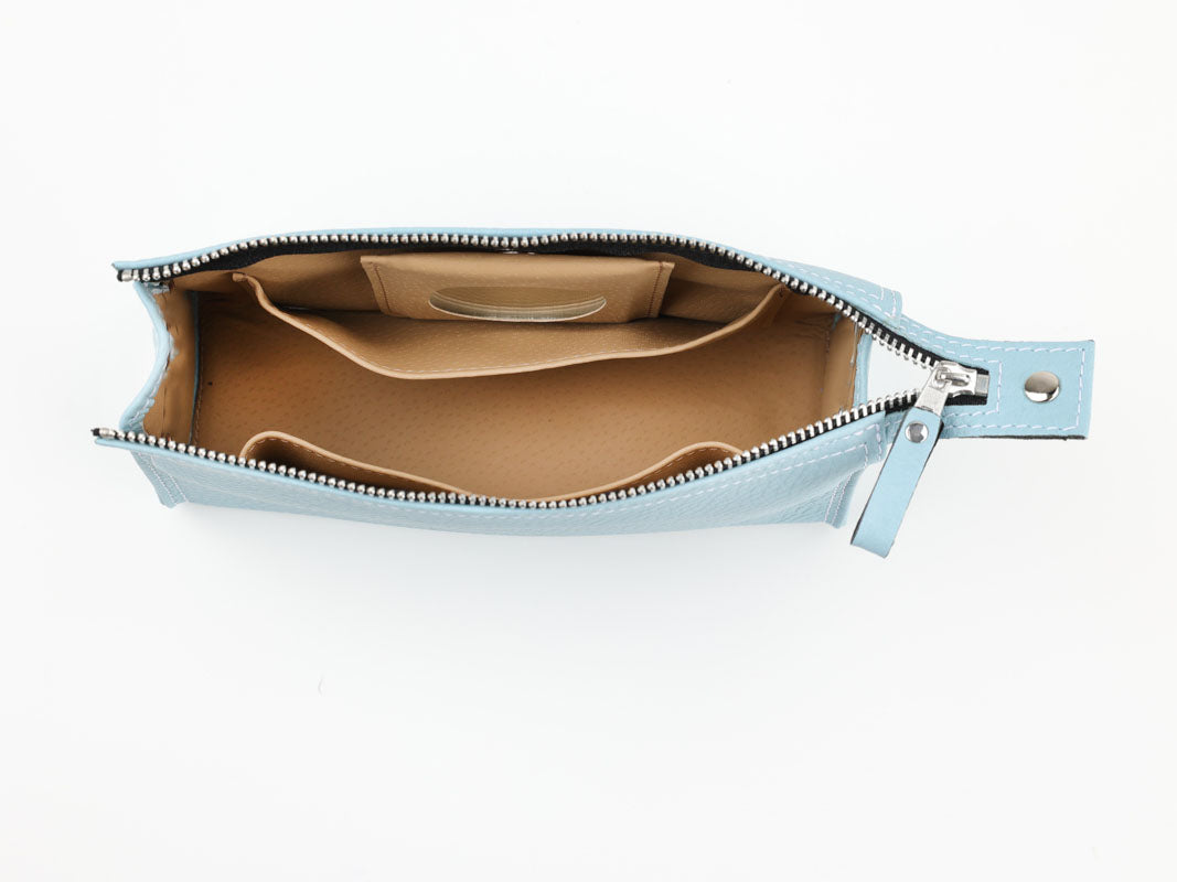 Kosmetiktasche mit Spiegel - menthol