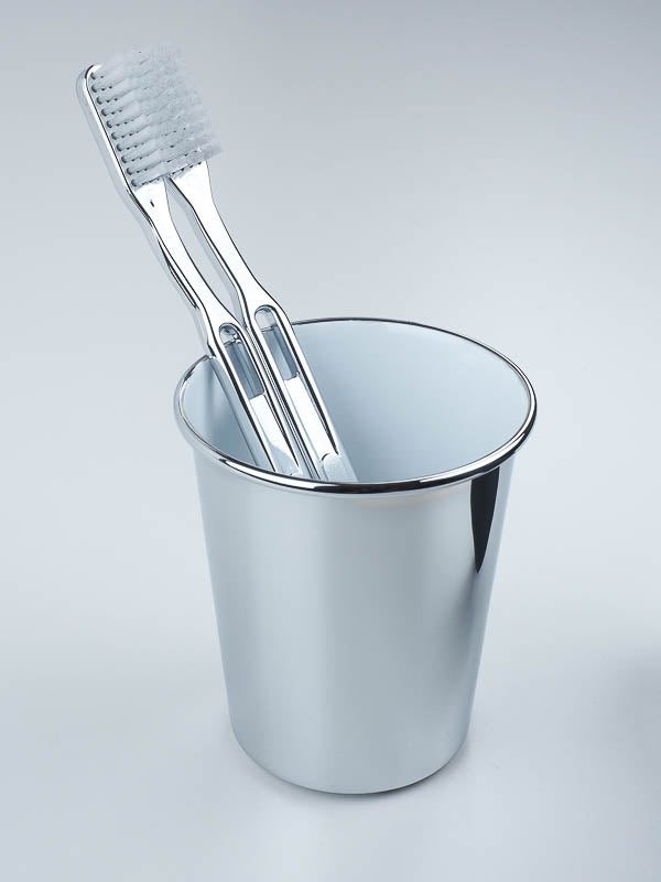 Top Qualität von DECOR WALTHER der BE40 Metallbecher in chrom aussen und weiß innen