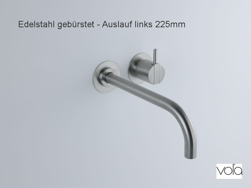 VOLA 121x-40 Wandarmatur Edelstahl gebürstet